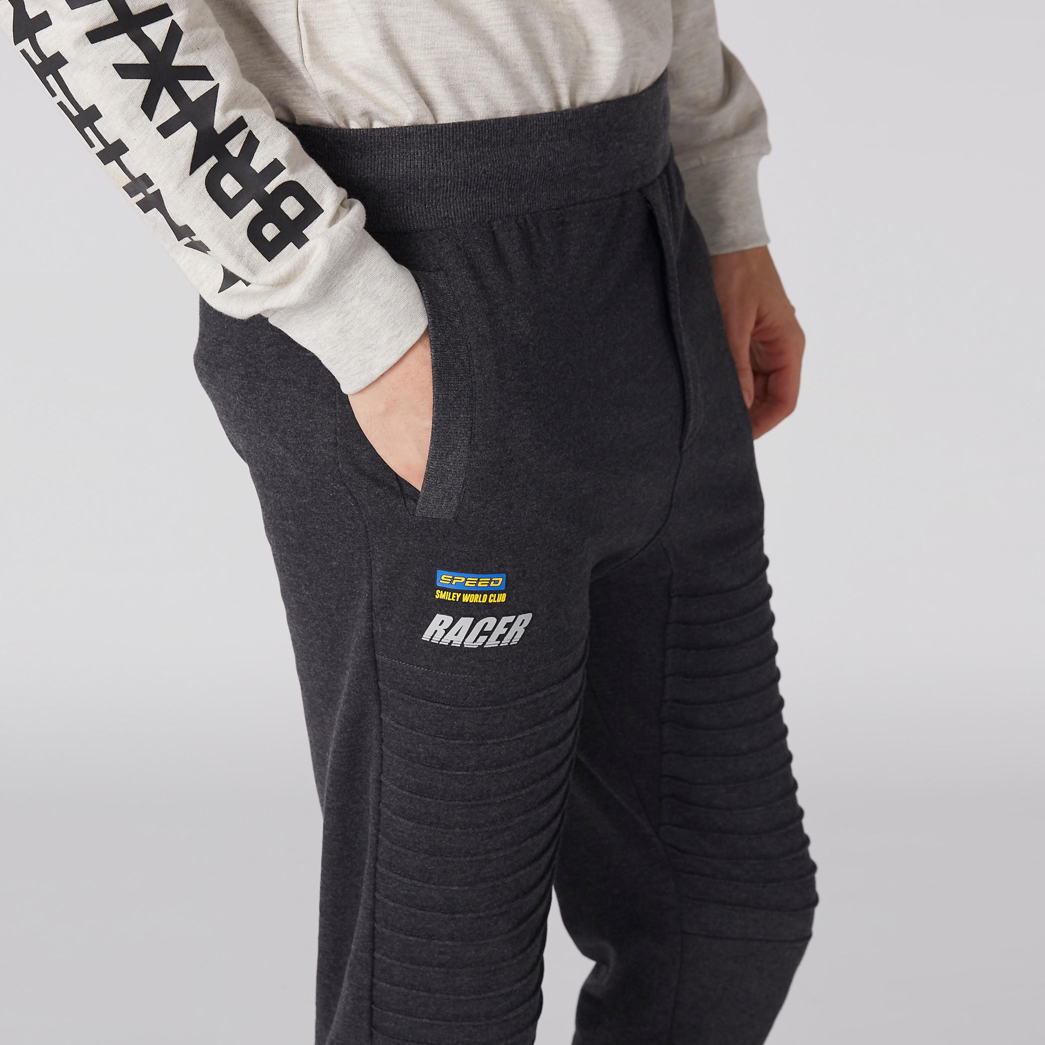 Smiley World Printed Full Length Jog Pants with Pocket Detail-men-clothing-bottoms-joggers-image-6