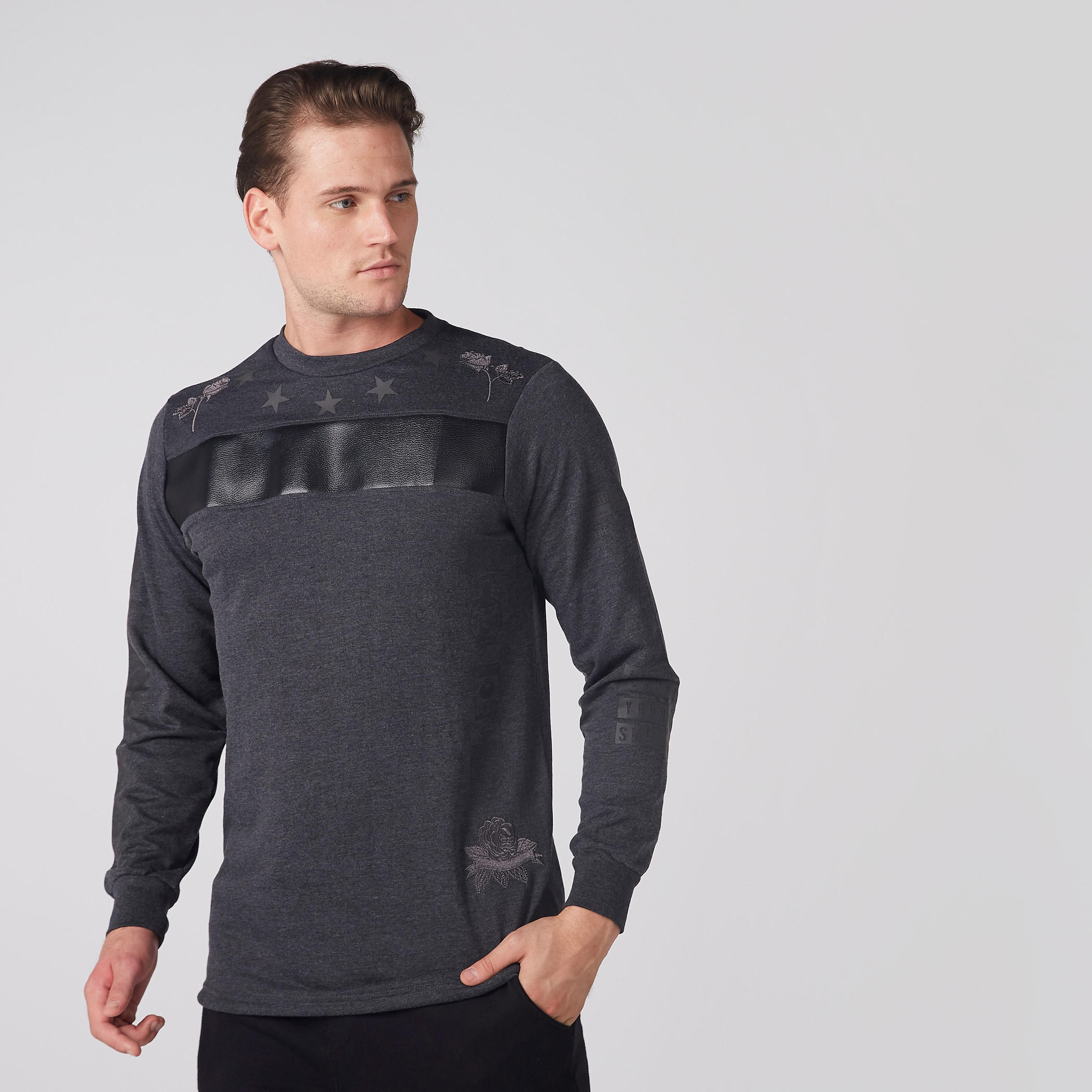 Smiley World Printed Sweatshirt with Round Neck and Drawstring-men-winterwear-hoodiesandsweatshirts-image-1