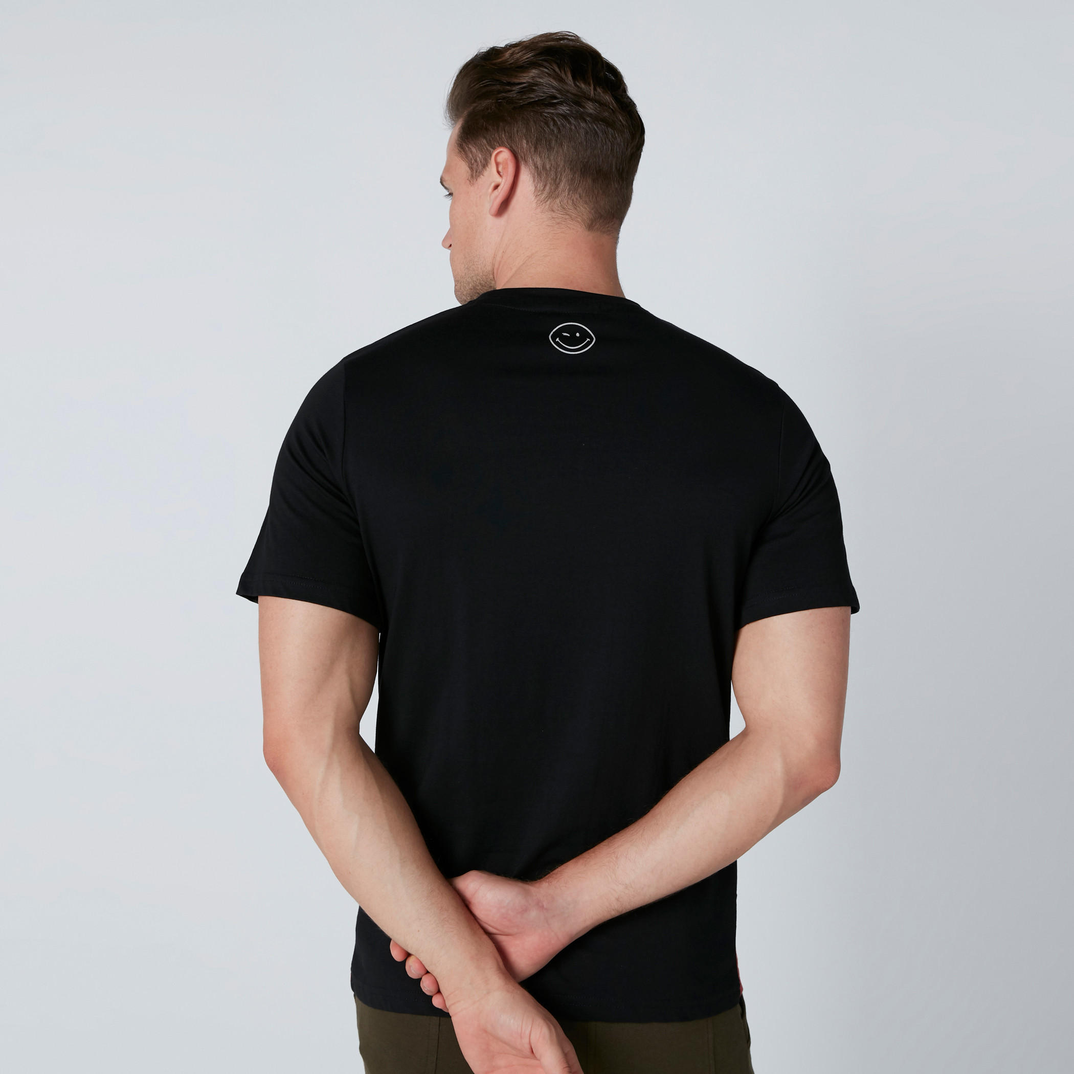 Smiley World Printed T-Shirt with Round Neck and Short Sleeves-men-clothing-tshirtsandpolos-tshirts-image-2