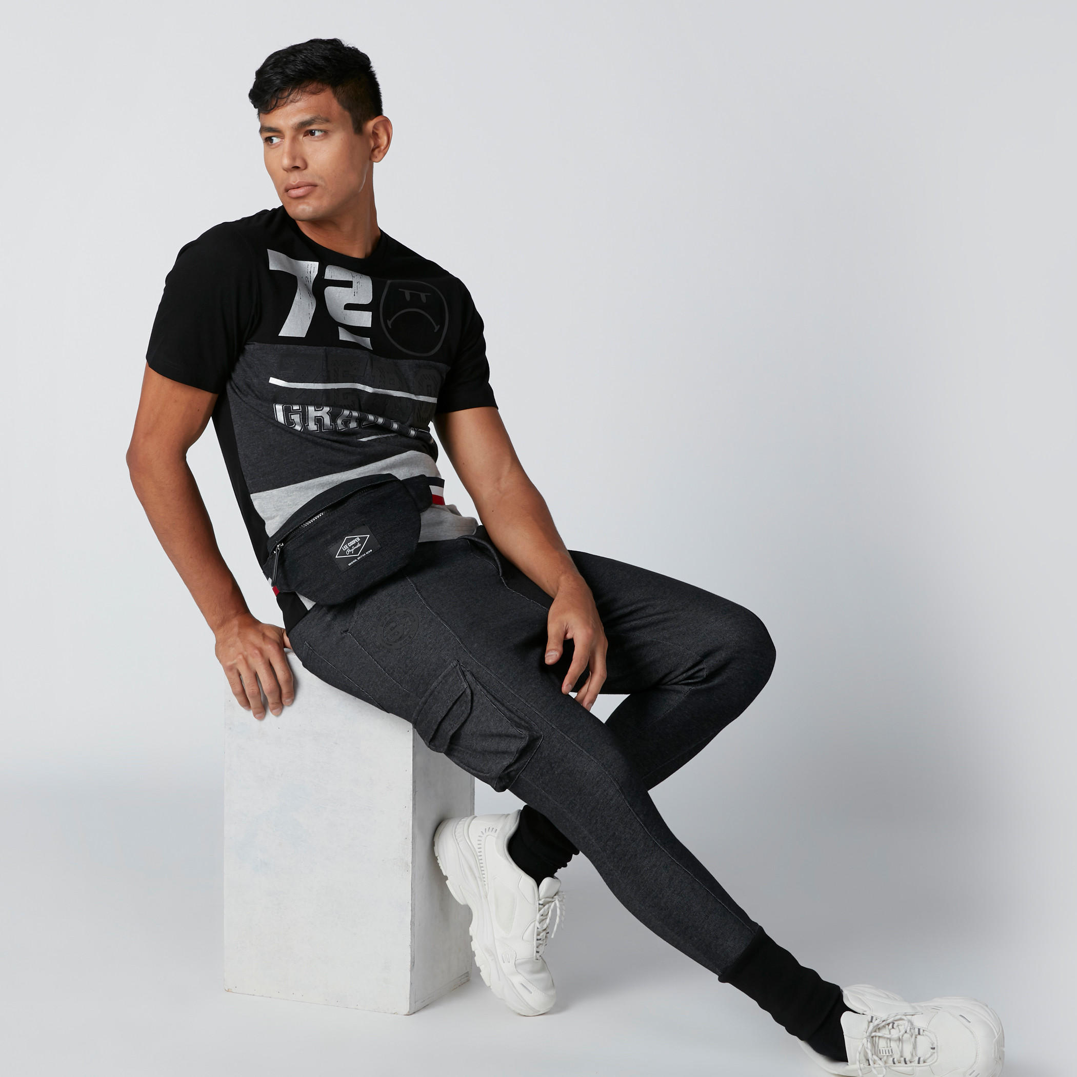 Smiley World Printed Jog Pants with Pocket Detail and Wide Cuffs-men-clothing-bottoms-trousersandchinos-trousers-image-3