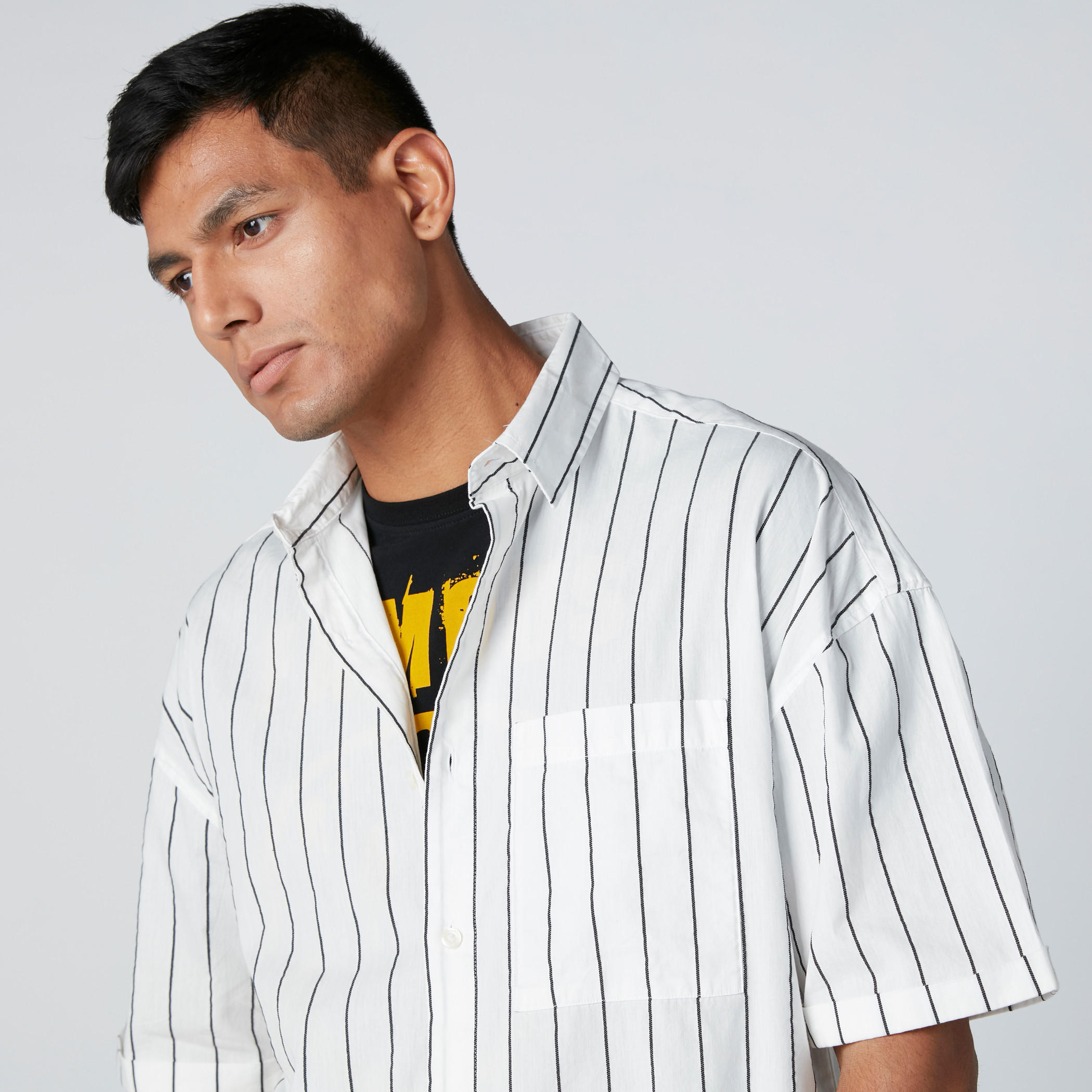 Smiley World Striped Shirt with Patch Pocket and Complete Placket-men-clothing-tshirtsandpolos-tshirts-image-4