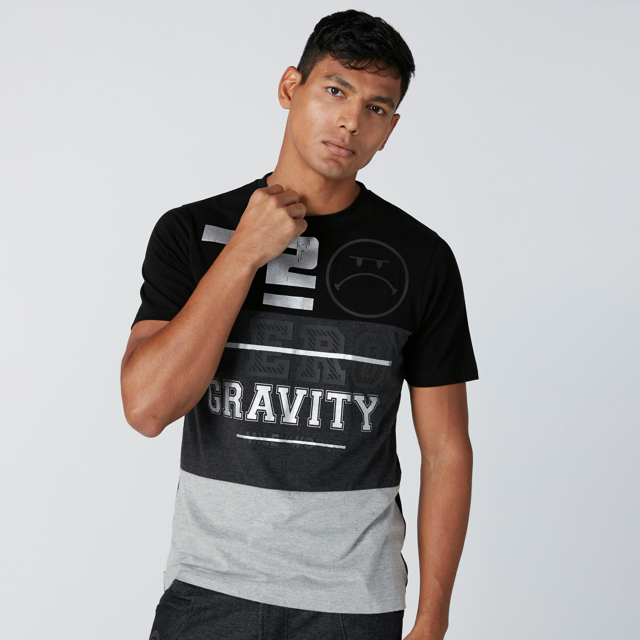 Smiley World Printed T-Shirt with Crew Neck and Short Sleeves-men-clothing-tshirtsandpolos-tshirts-image-1