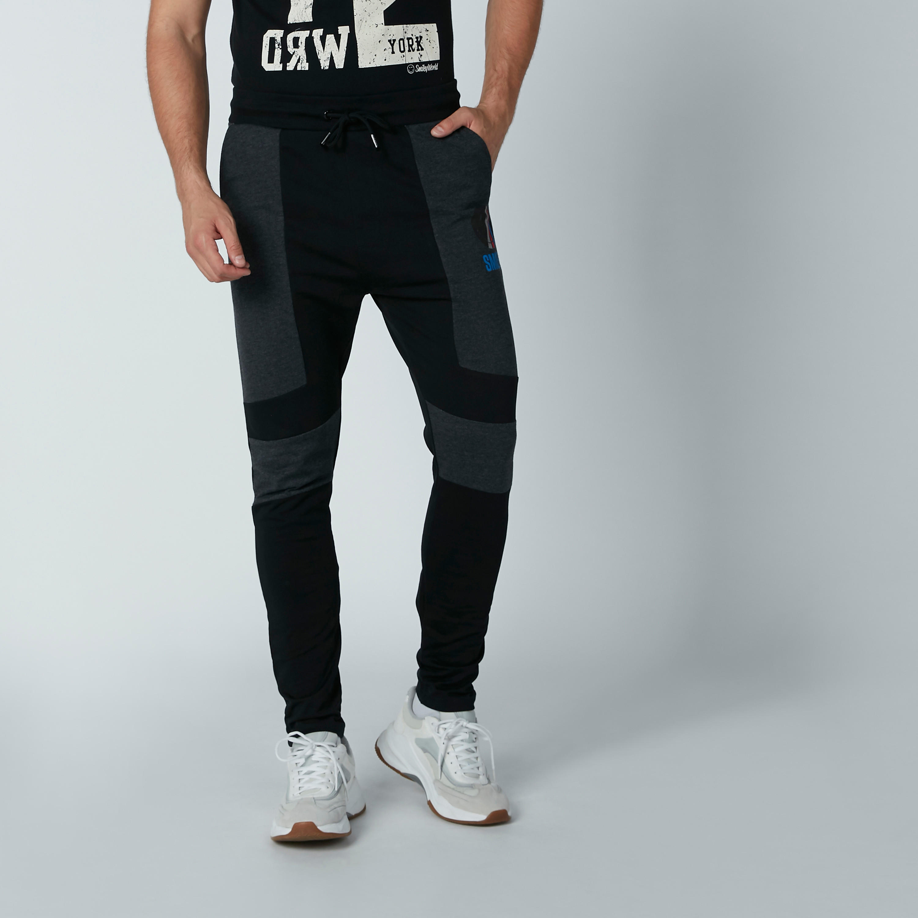 Sustainable Smiley World Printed Slim-Fit Pants-men-clothing-bottoms-trousersandchinos-trousers-image-1