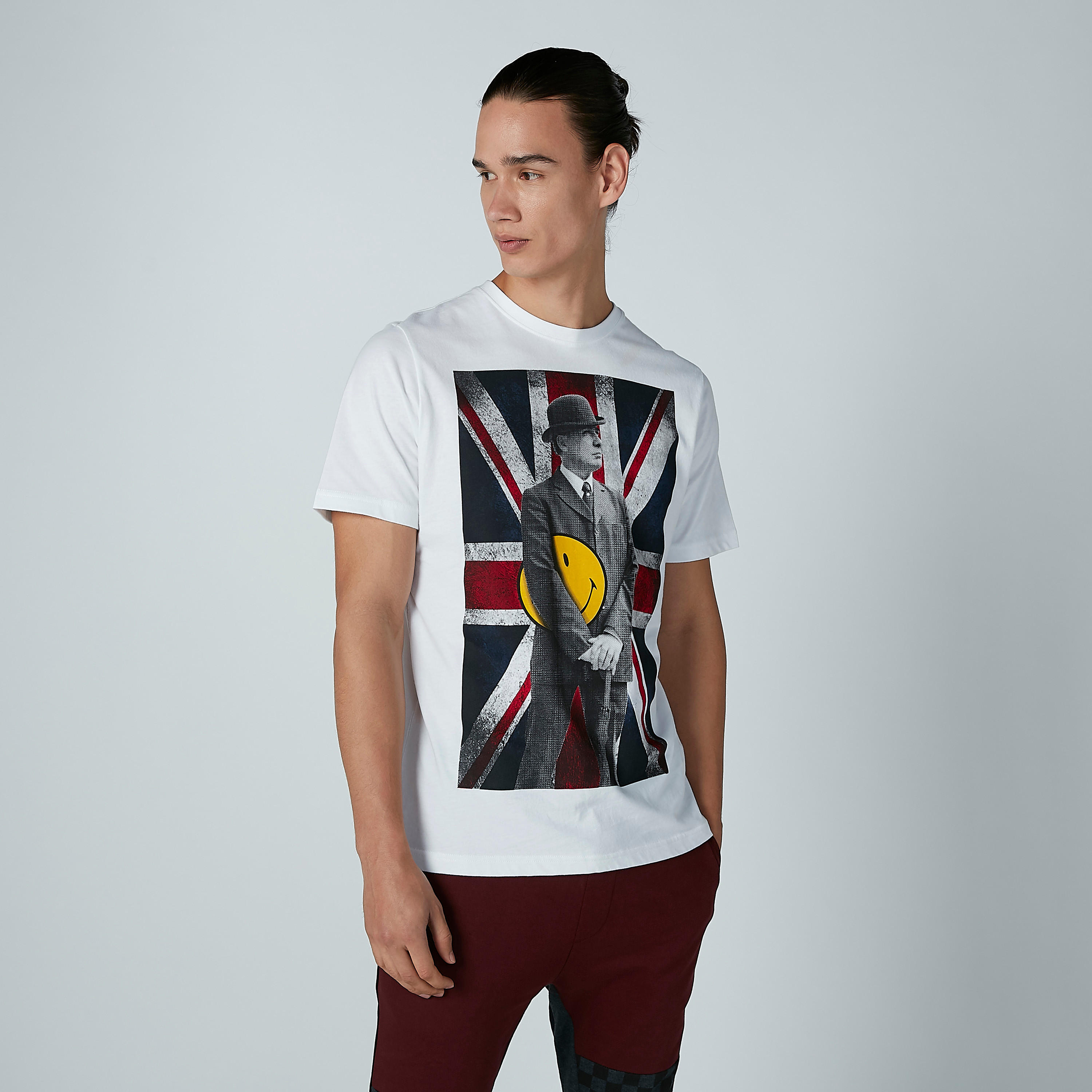 Smiley World Printed T-shirt with Short Sleeves-men-clothing-tshirtsandpolos-tshirts-image-2