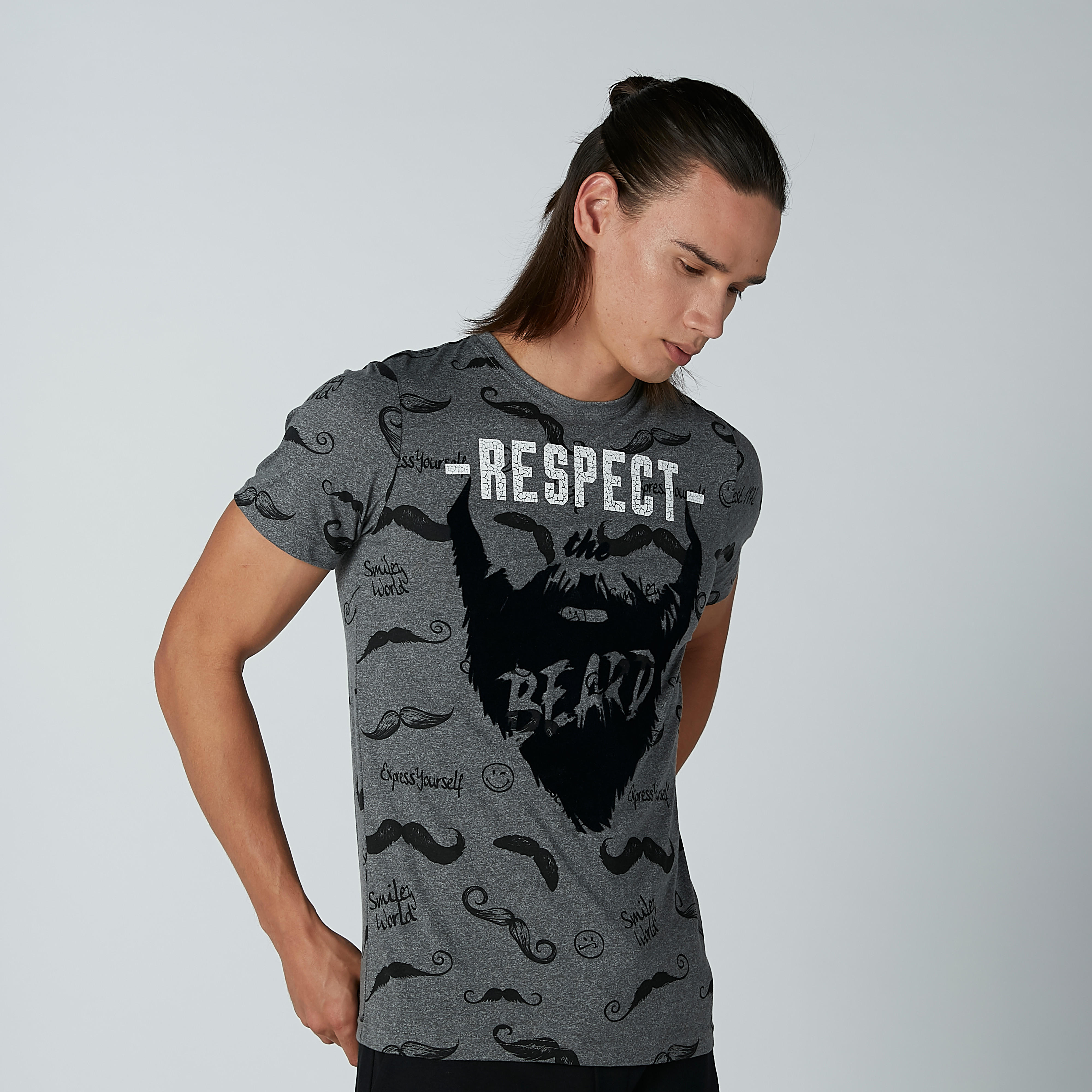 Smiley World Printed T-shirt with Round Neck and Short Sleeves-men-clothing-tshirtsandpolos-tshirts-image-1