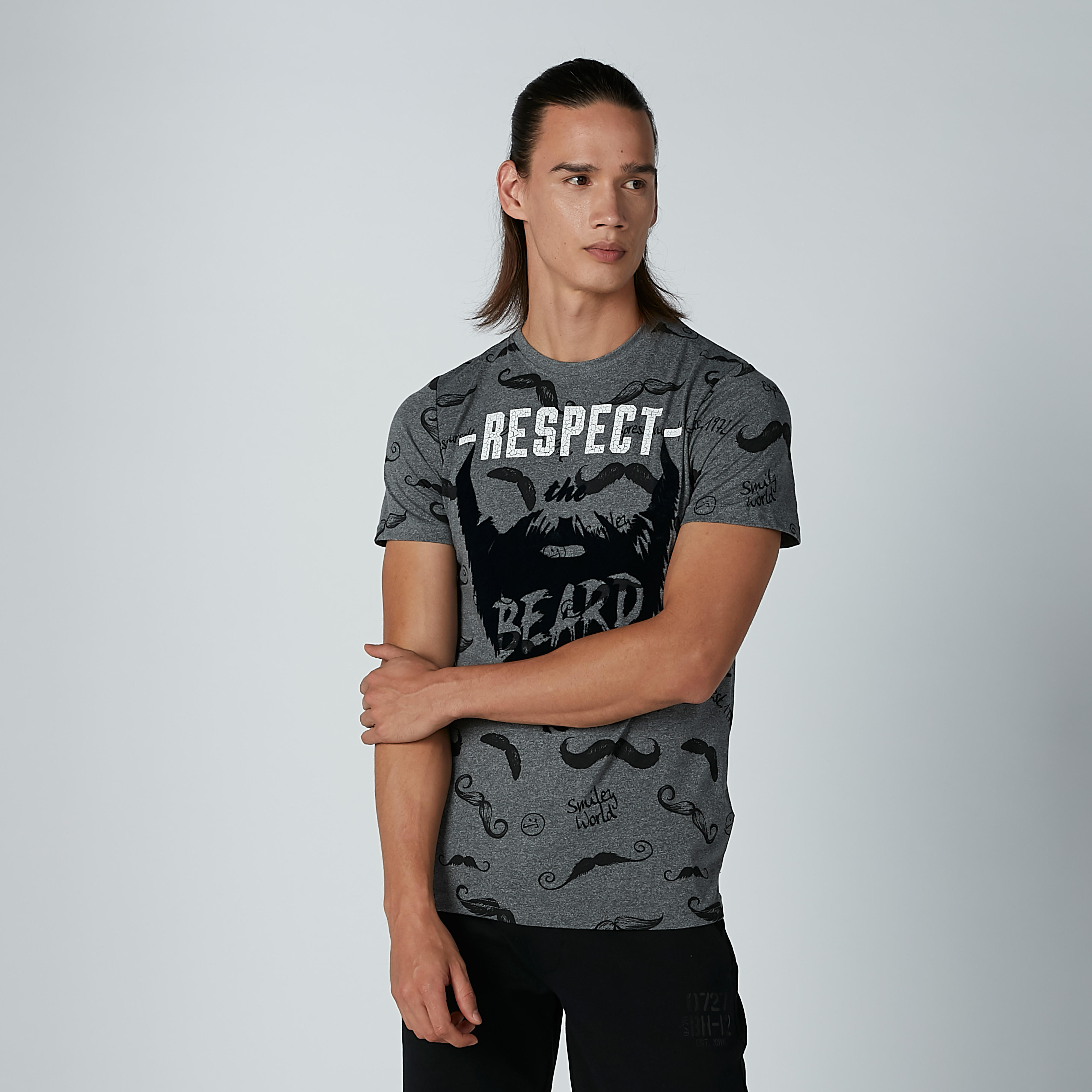 Smiley World Printed T-shirt with Round Neck and Short Sleeves-men-clothing-tshirtsandpolos-tshirts-image-2