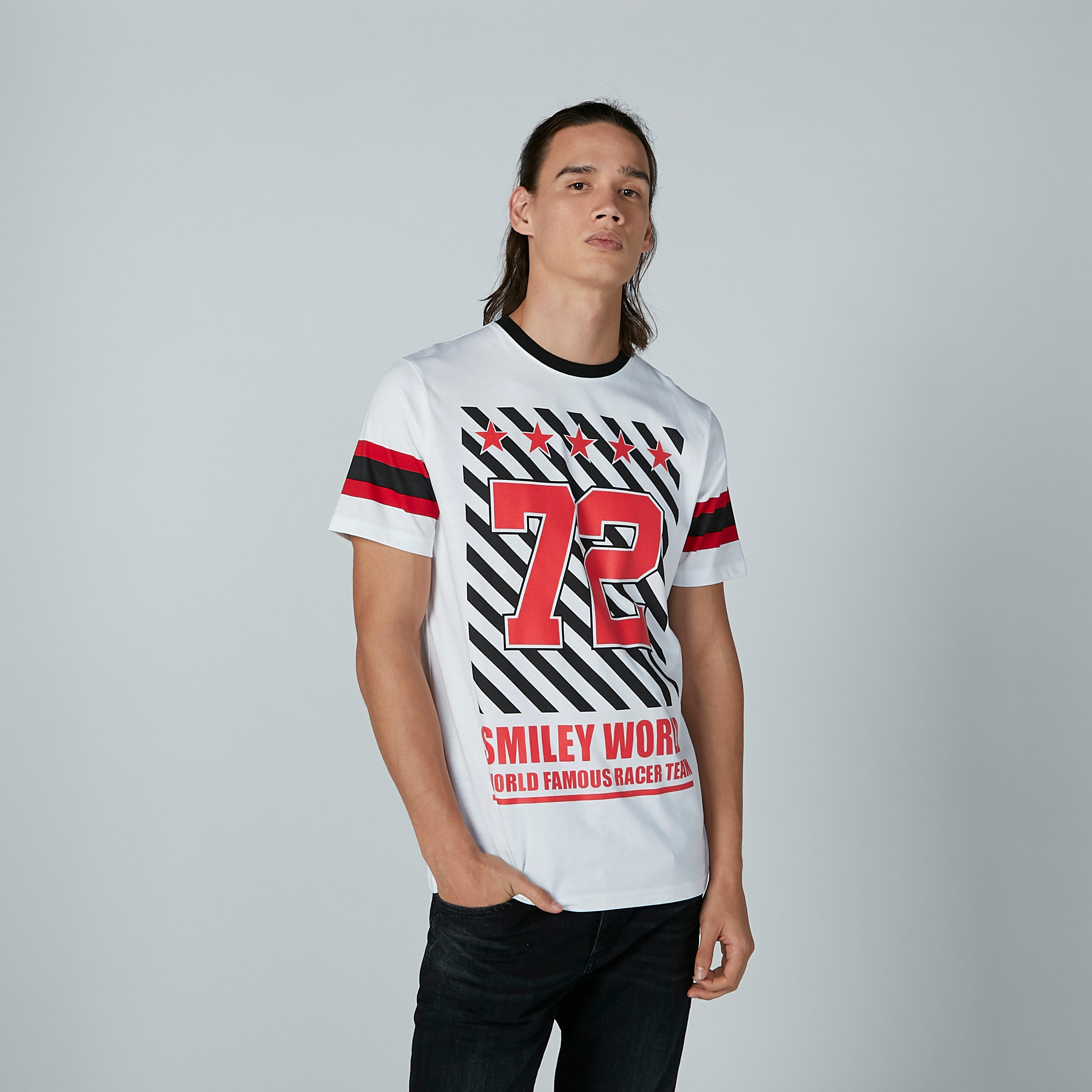 Sustainable Smiley World Slim Fit Printed T-Shirt-men-clothing-tshirtsandpolos-tshirts-image-1