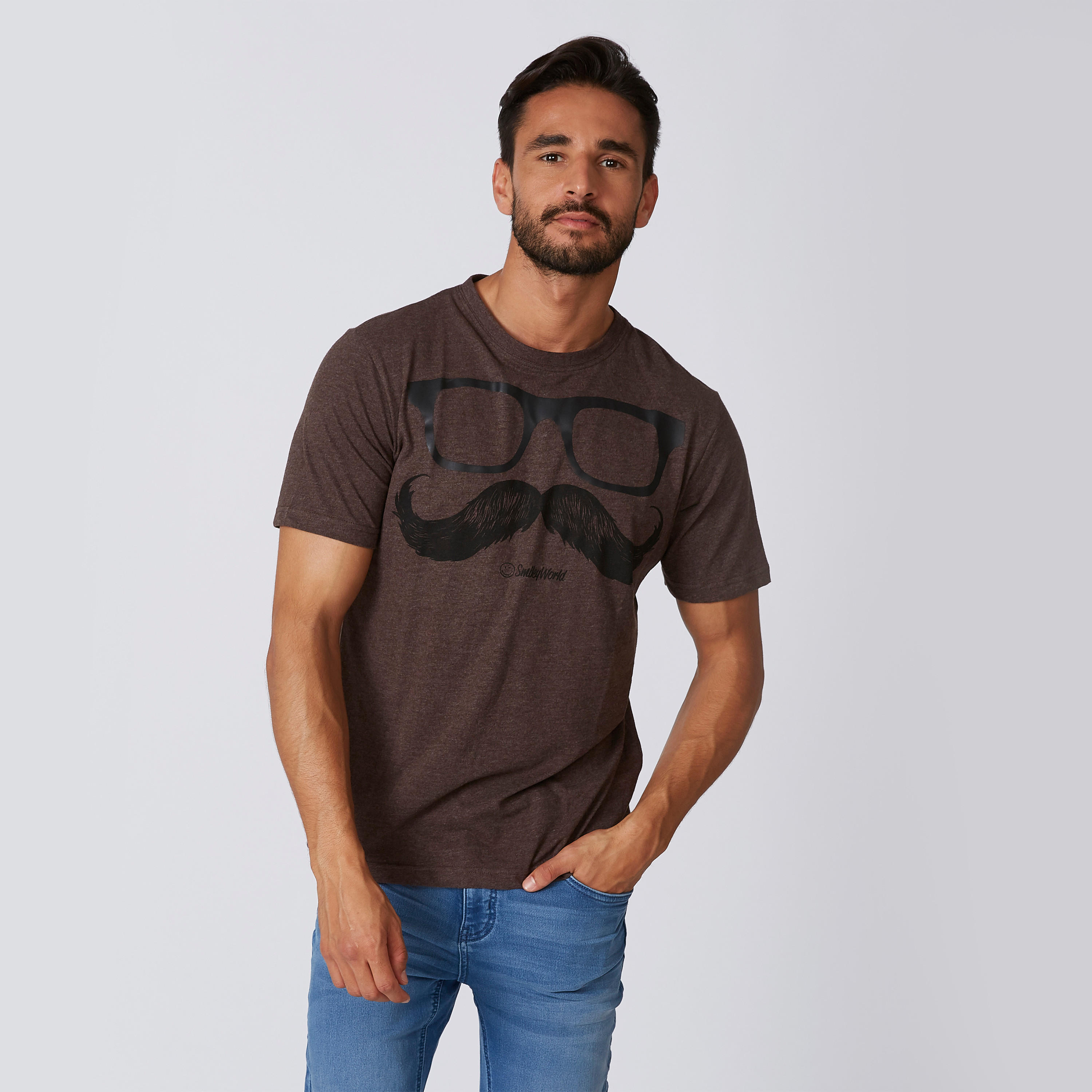 Sustainable Smiley World Slim Fit Printed T-shirt with Crew Neck-men-clothing-tshirtsandpolos-tshirts-image-3