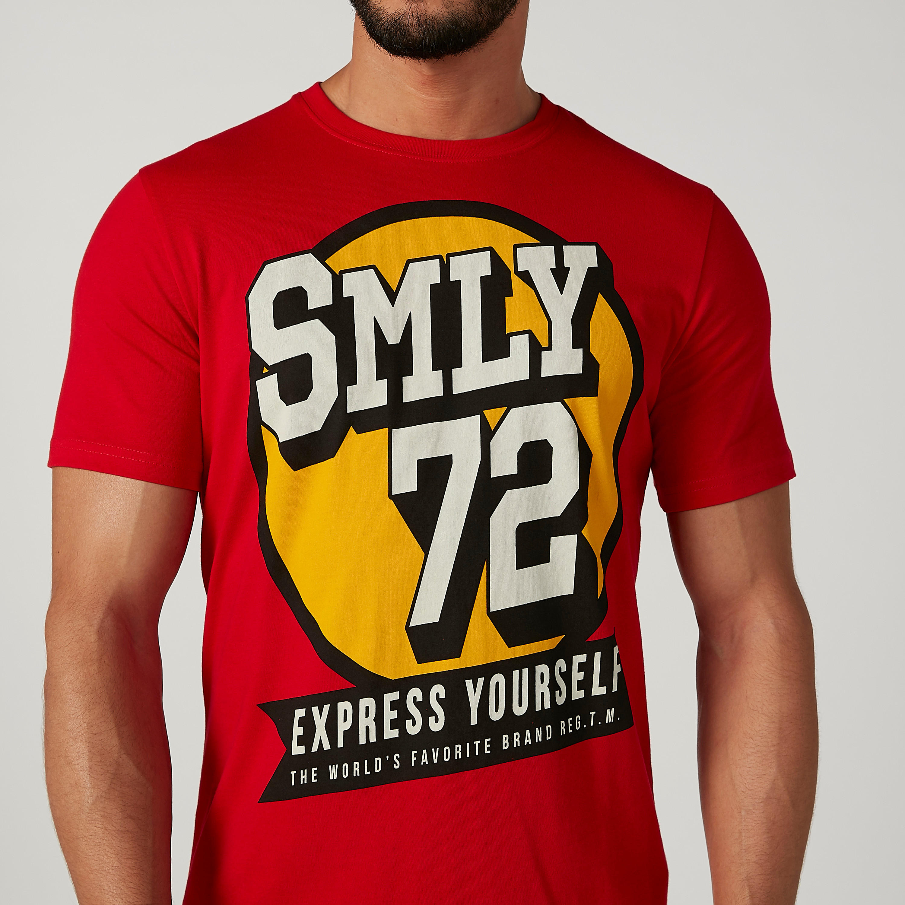 تيشيرت مستدام سليم بياقة ضيّقة وطبعات سمايلي وورلد -men-clothing-tshirtsandpolos-tshirts-image-4
