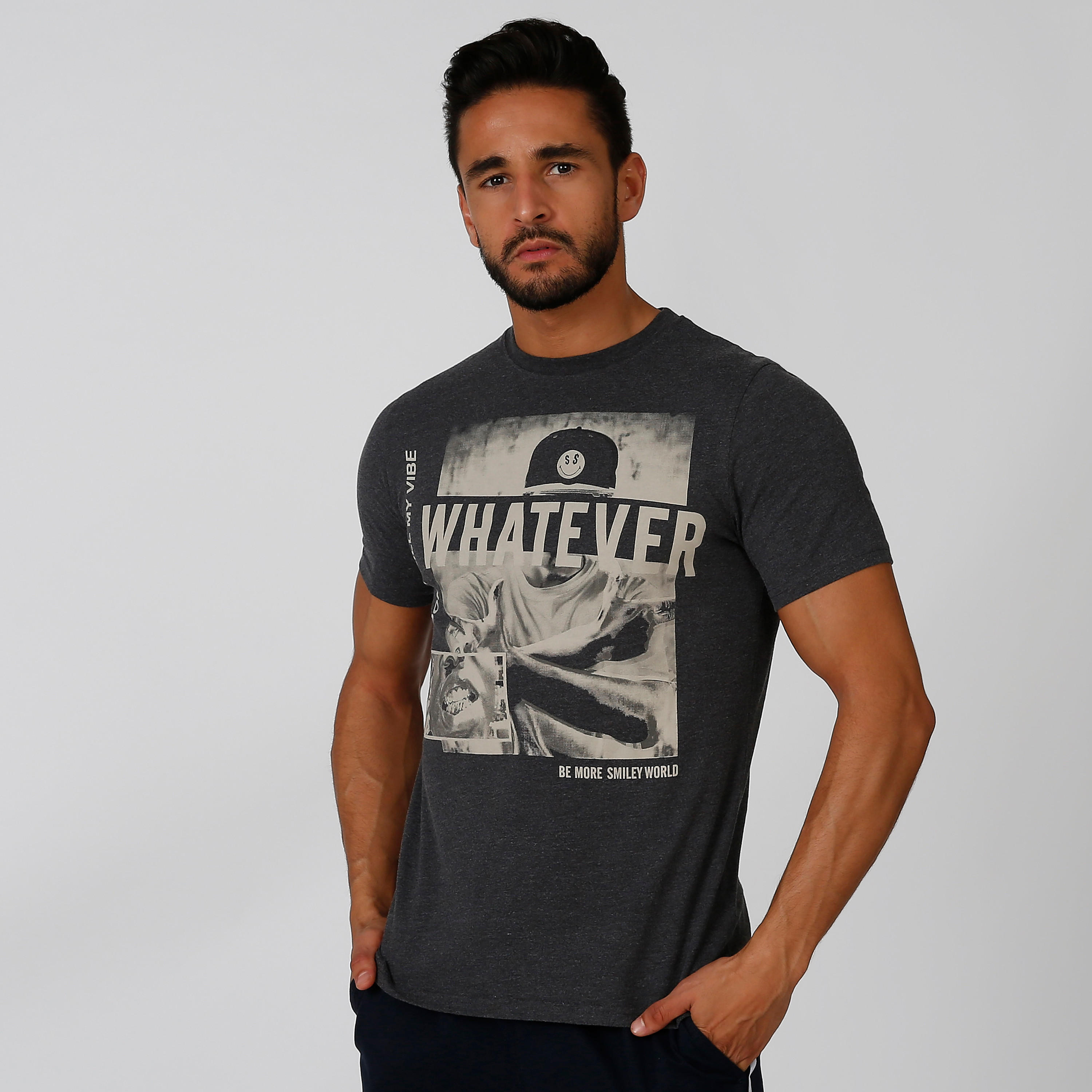 Sustainable Slim Fit Printed T-shirt with Short Sleeves-men-clothing-tshirtsandpolos-tshirts-image-1