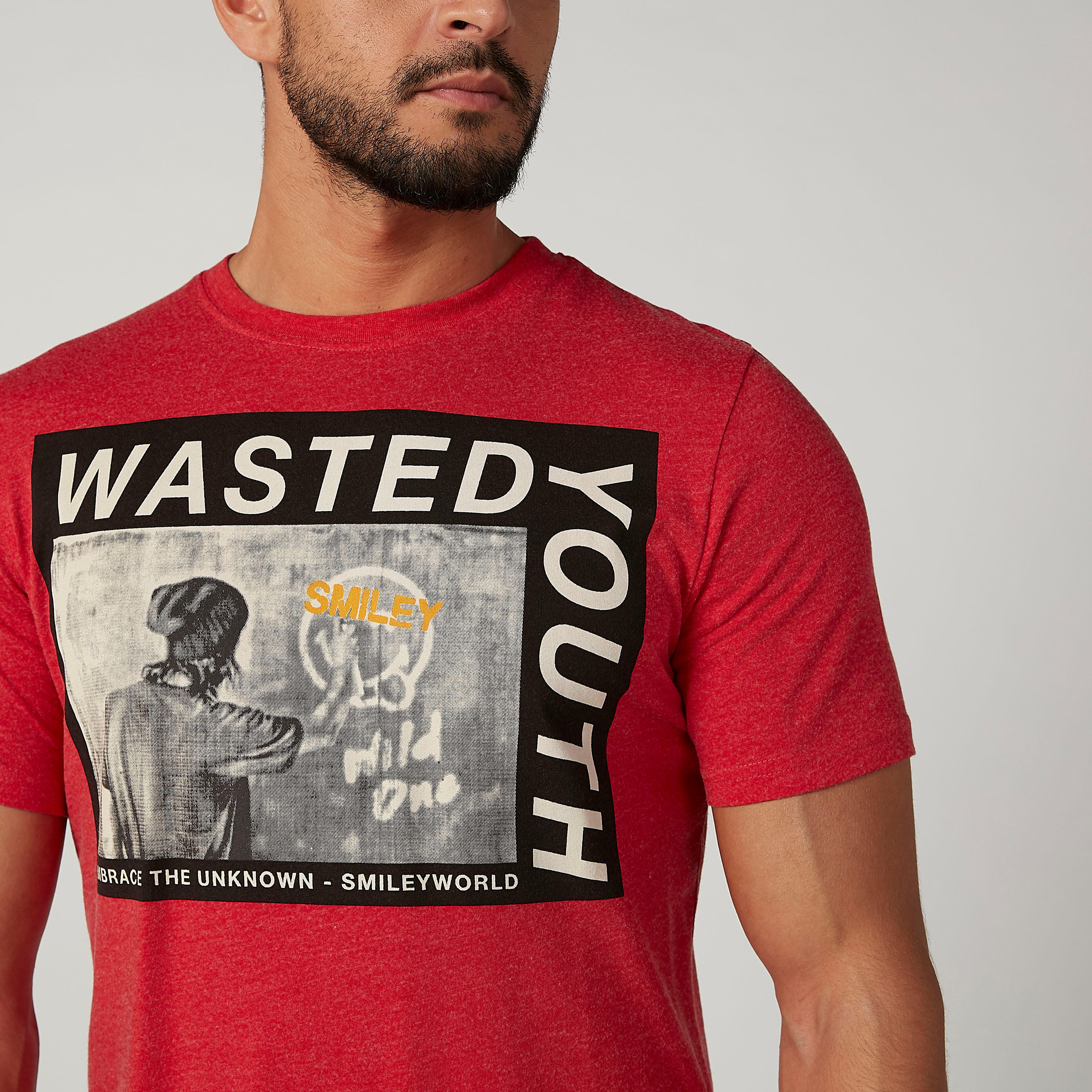 Sustainable Smiley World Slim Fit Graphic Printed T-shirt-men-clothing-tshirtsandpolos-tshirts-image-4