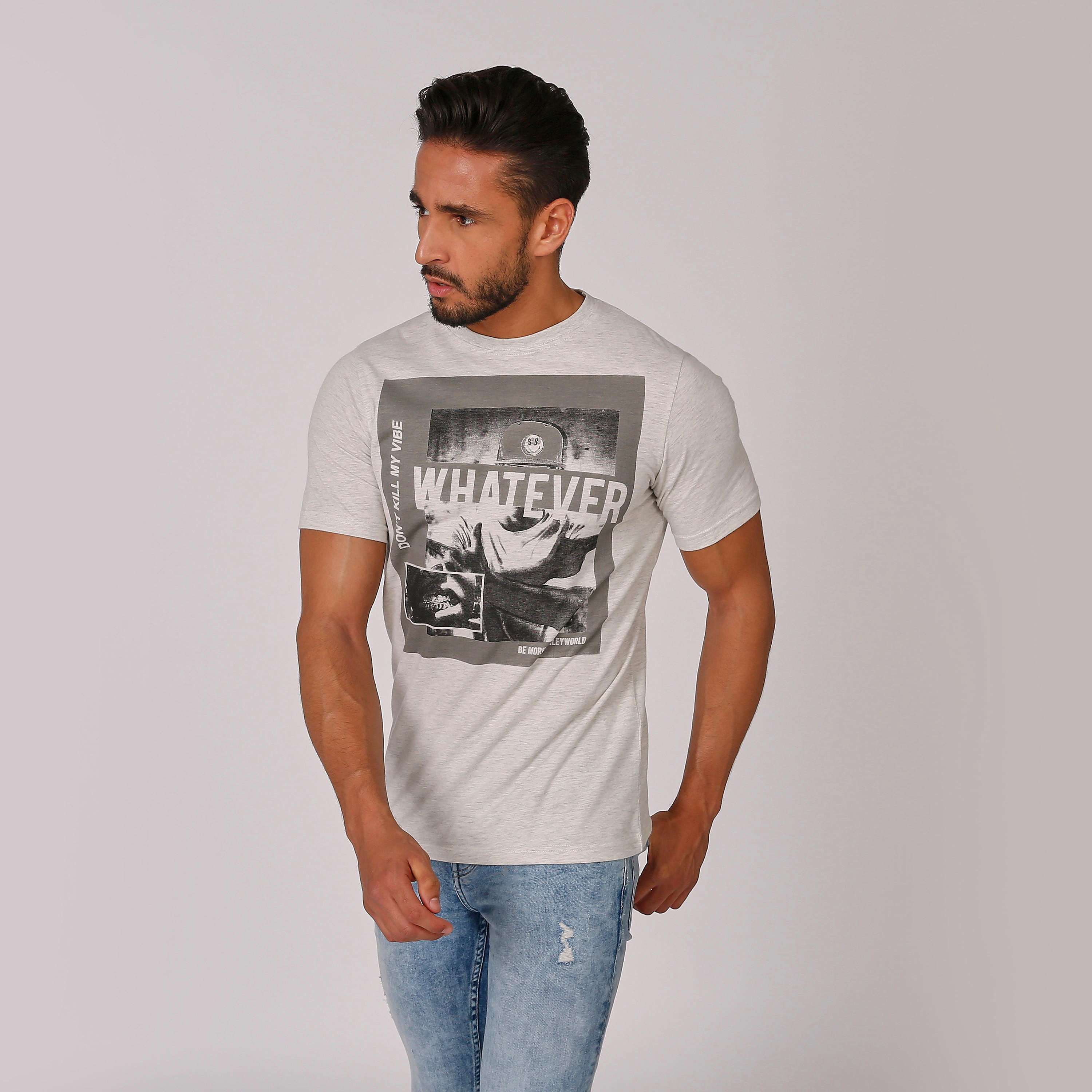 تيشيرت مستدام سليم بأكمام قصيرة وطبعات سمايلي وورلد -men-clothing-tshirtsandpolos-tshirts-image-1