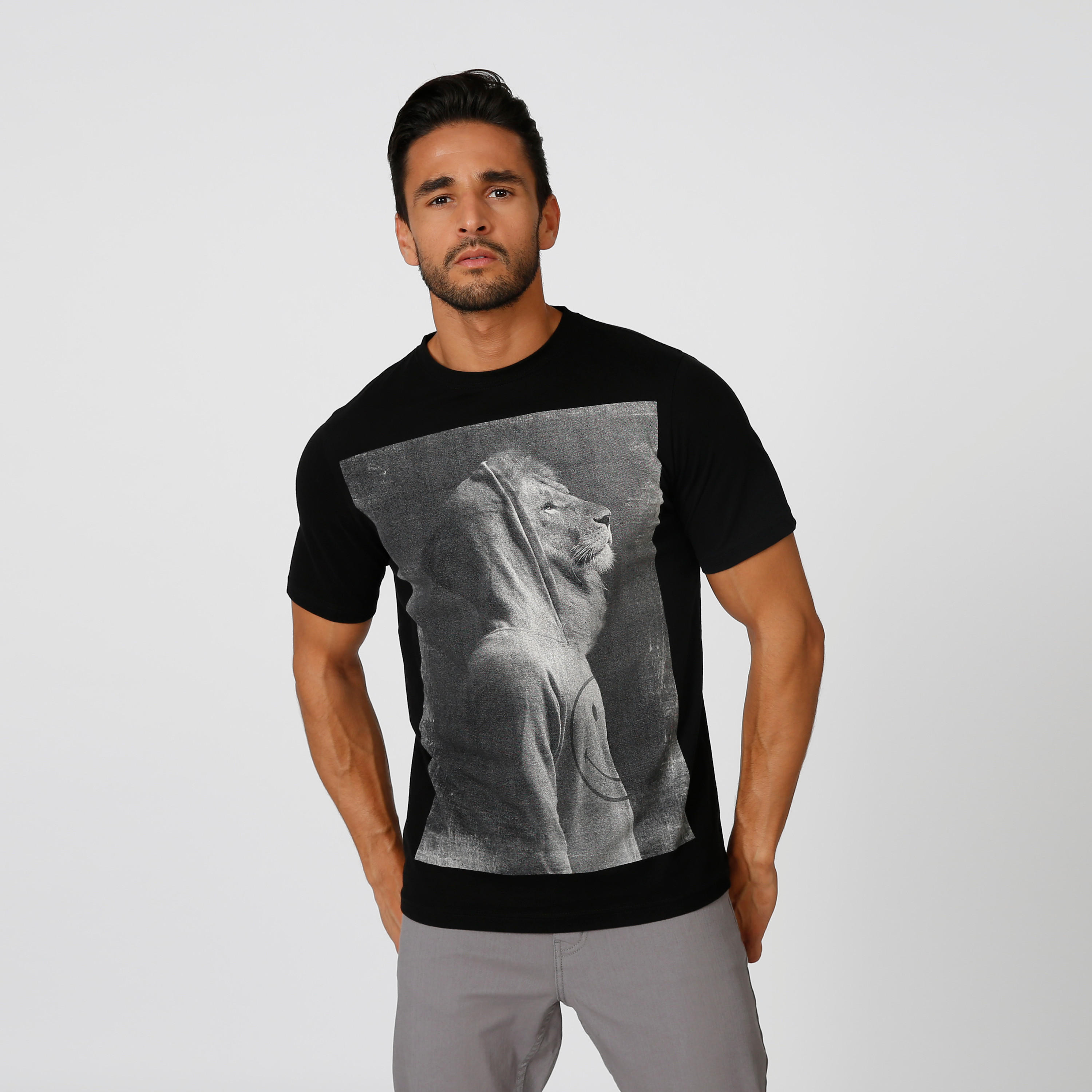 Sustainable Slim Fit  Printed T-shirt with Short Sleeves-men-clothing-tshirtsandpolos-tshirts-image-1