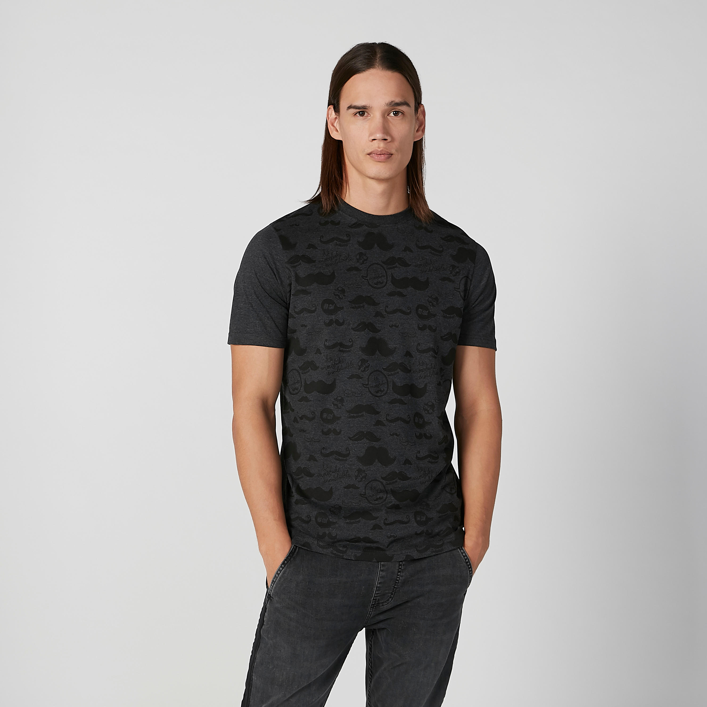تيشيرت مستدام سليم بياقة ضيّقة وطبعات سمايلي وورلد -men-clothing-tshirtsandpolos-tshirts-image-1