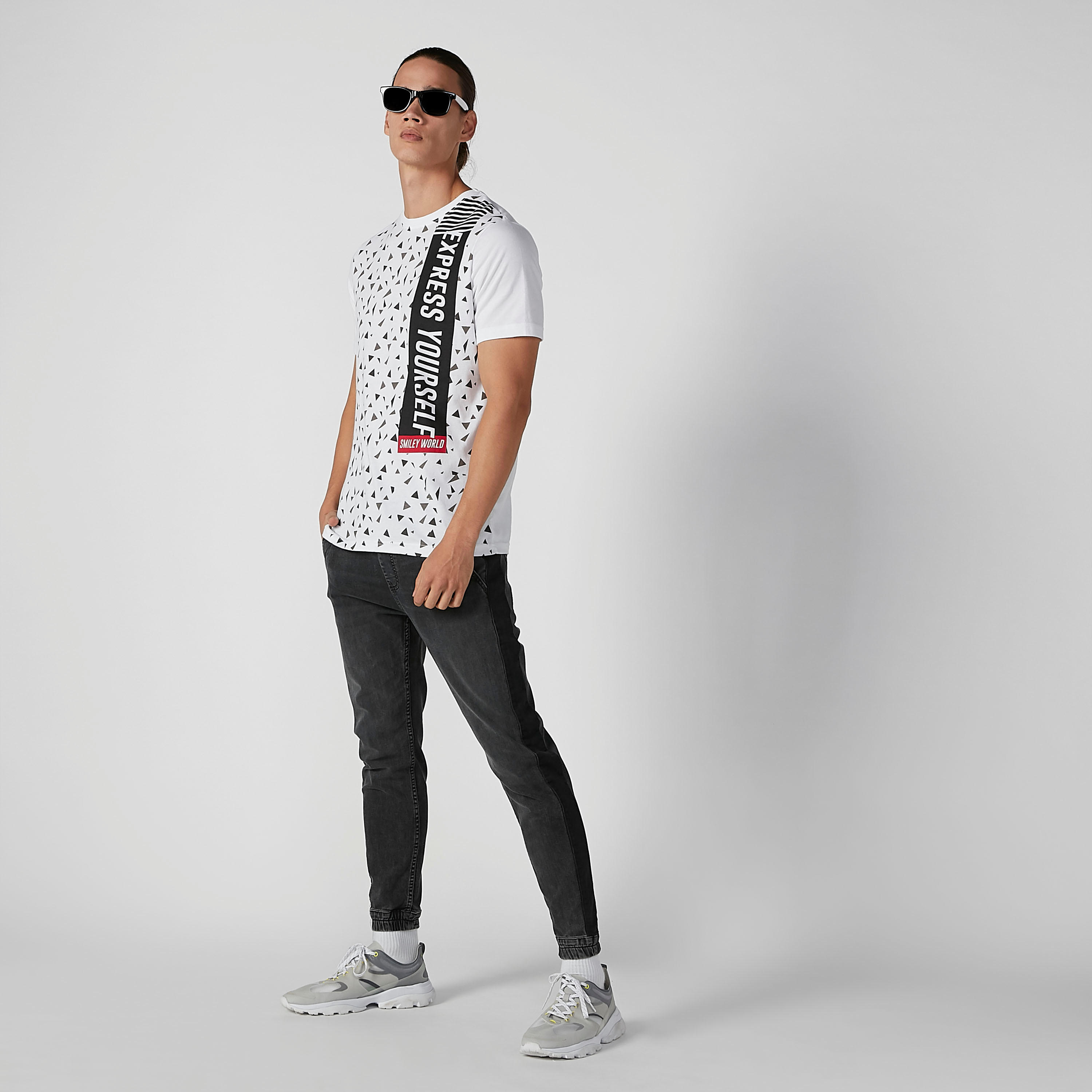 Sustainable Smiley World Slim Fit Printed Crew Neck T-shirt-men-clothing-tshirtsandpolos-tshirts-image-2