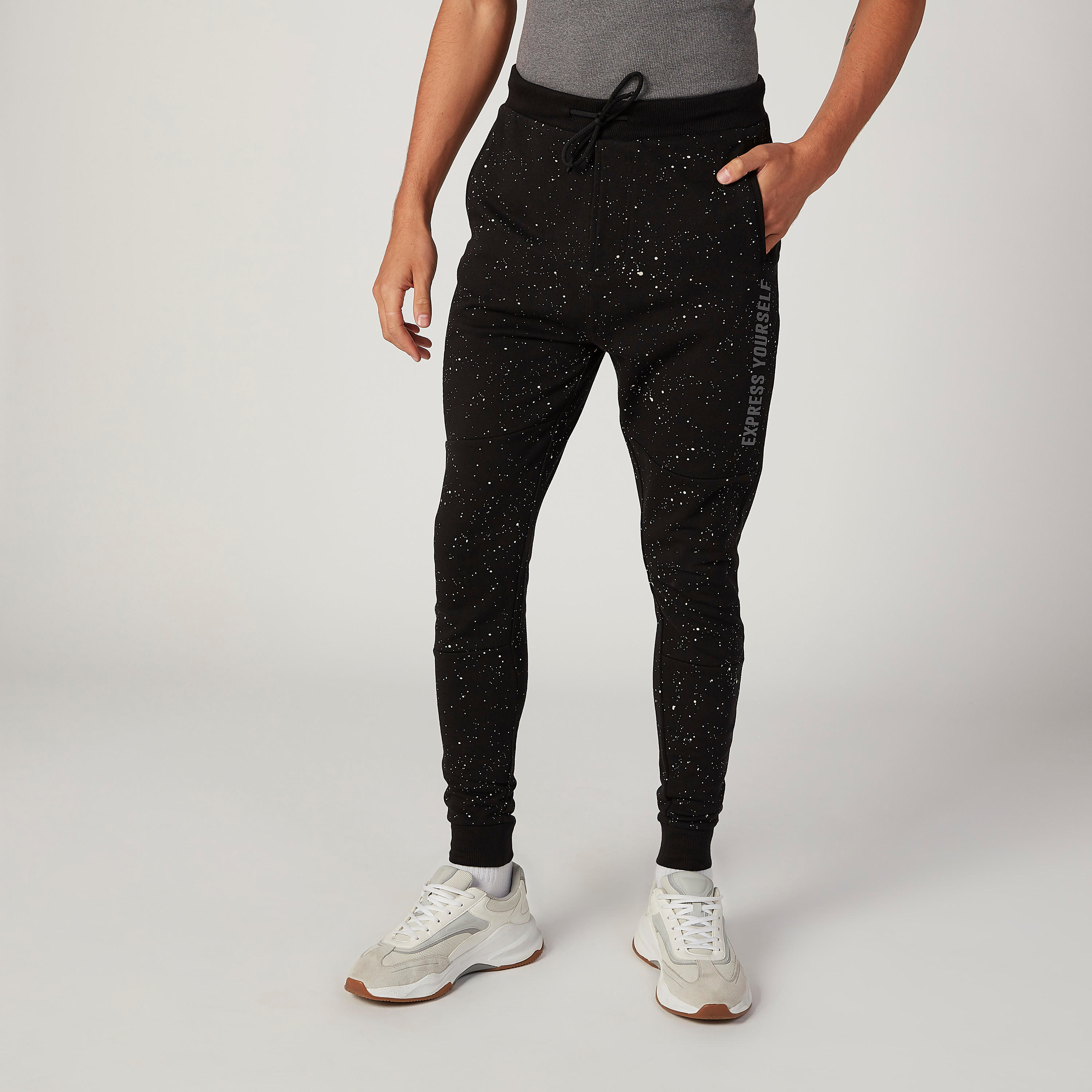 Sustainable Smiley World Full Length Printed Jog Pants with Pockets-men-clothing-bottoms-joggers-image-1