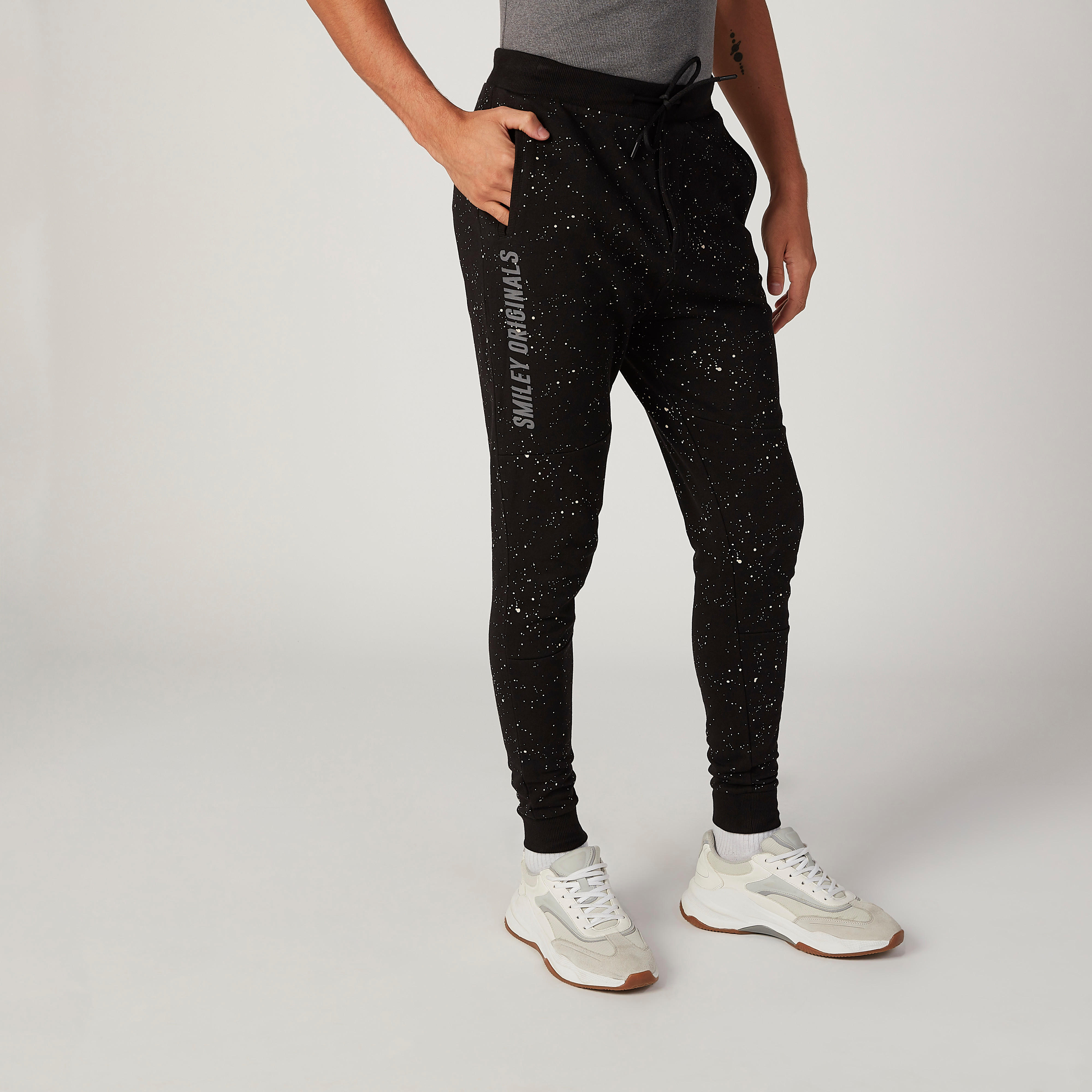 Sustainable Smiley World Full Length Printed Jog Pants with Pockets-men-clothing-bottoms-joggers-image-5