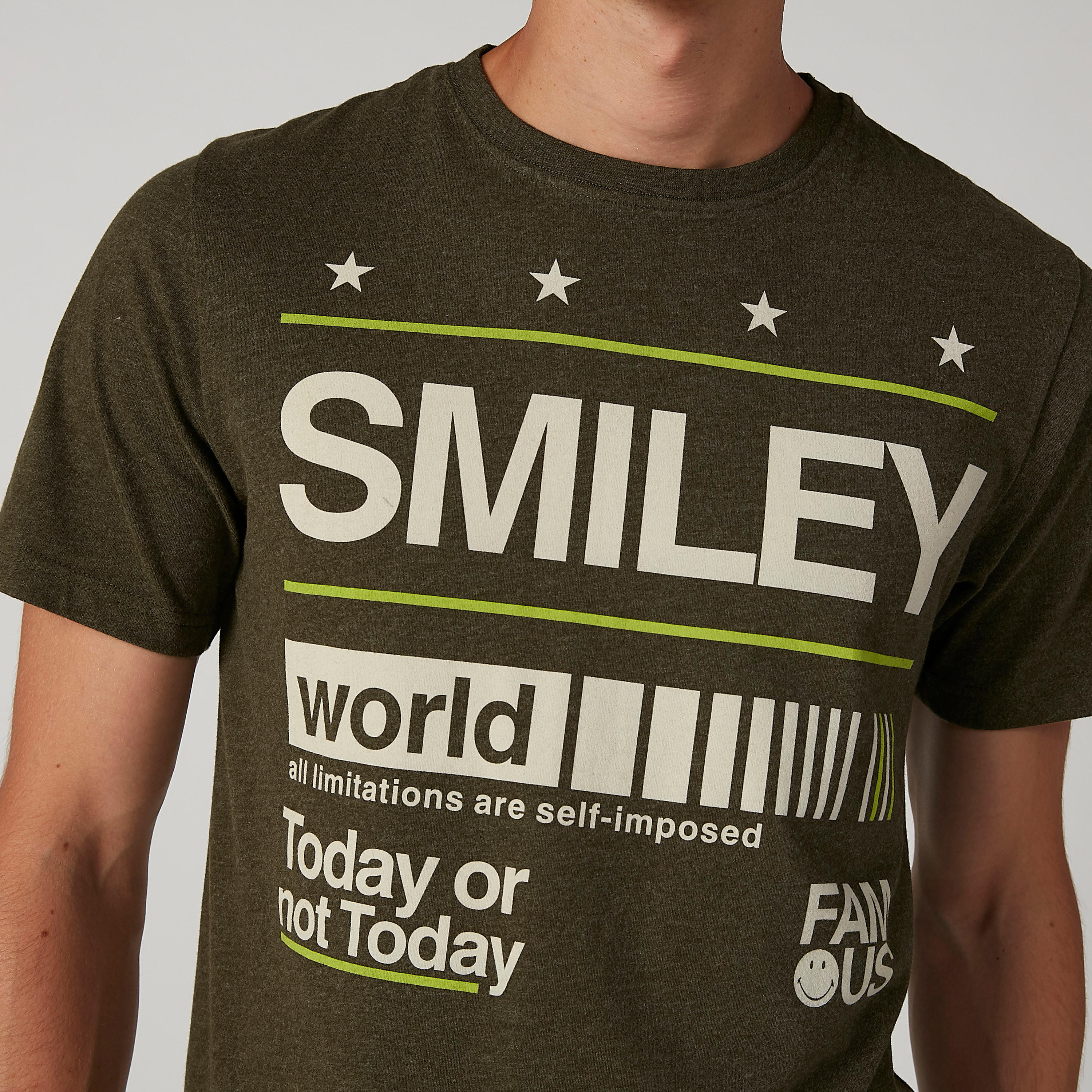 Sustainable Smiley World Slim Fit Printed Crew Neck T-shirt-men-clothing-tshirtsandpolos-tshirts-image-4