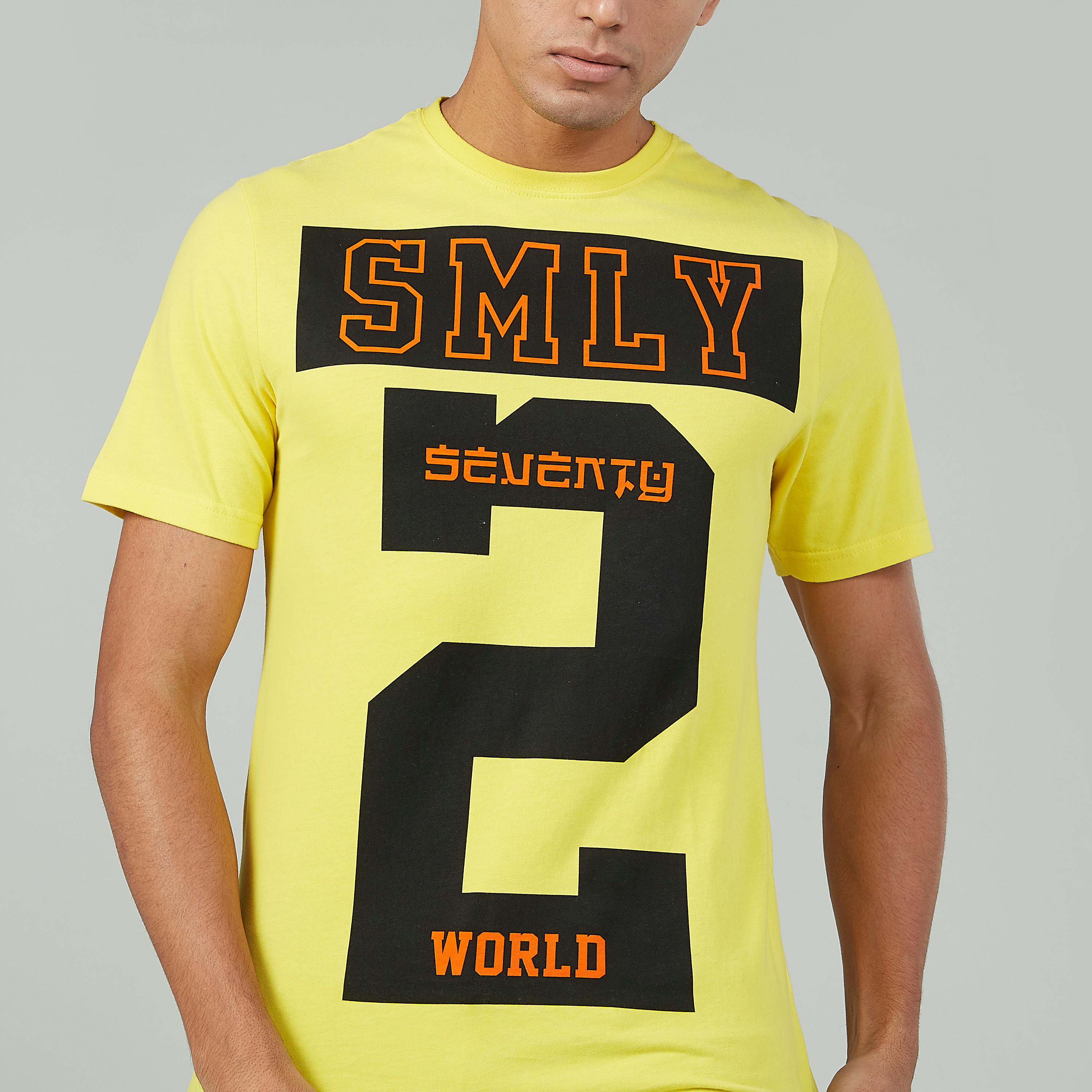 Sustainable Slim Fit Smiley World Printed T-shirt with Crew Neck-men-clothing-tshirtsandpolos-tshirts-image-3