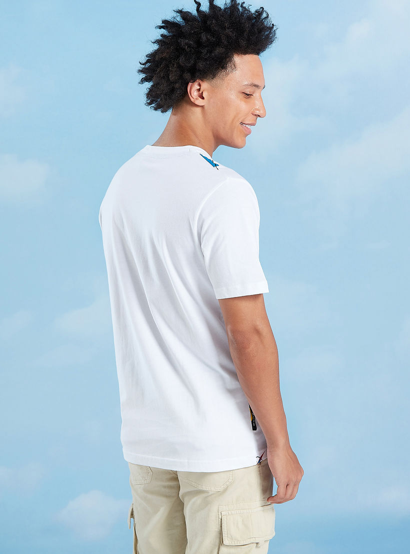 Sustainable Smiley World Slim Fit Printed T-shirt with Crew Neck-men-clothing-tshirtsandpolos-tshirts-image-4