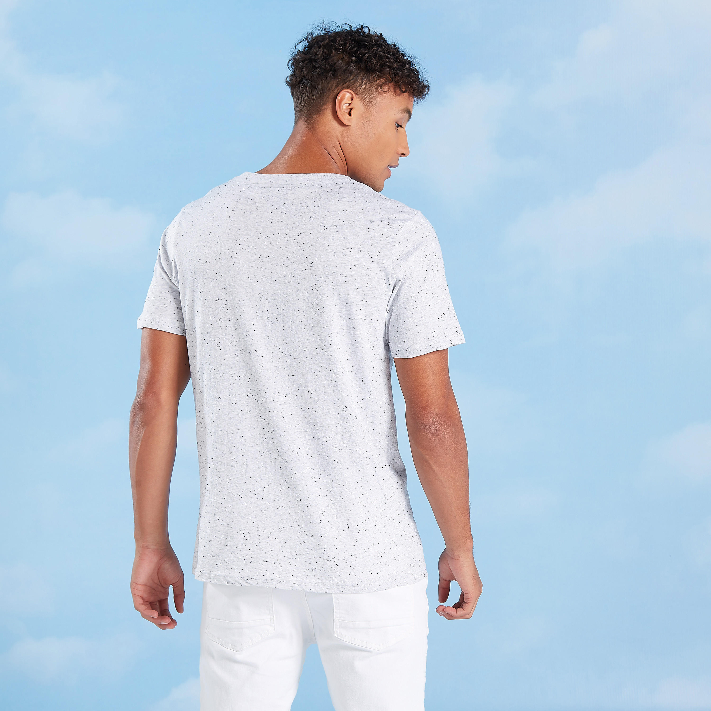 Sustainable Smiley World Slim Fit Printed T-shirt with Crew Neck-men-clothing-tshirtsandpolos-tshirts-image-4