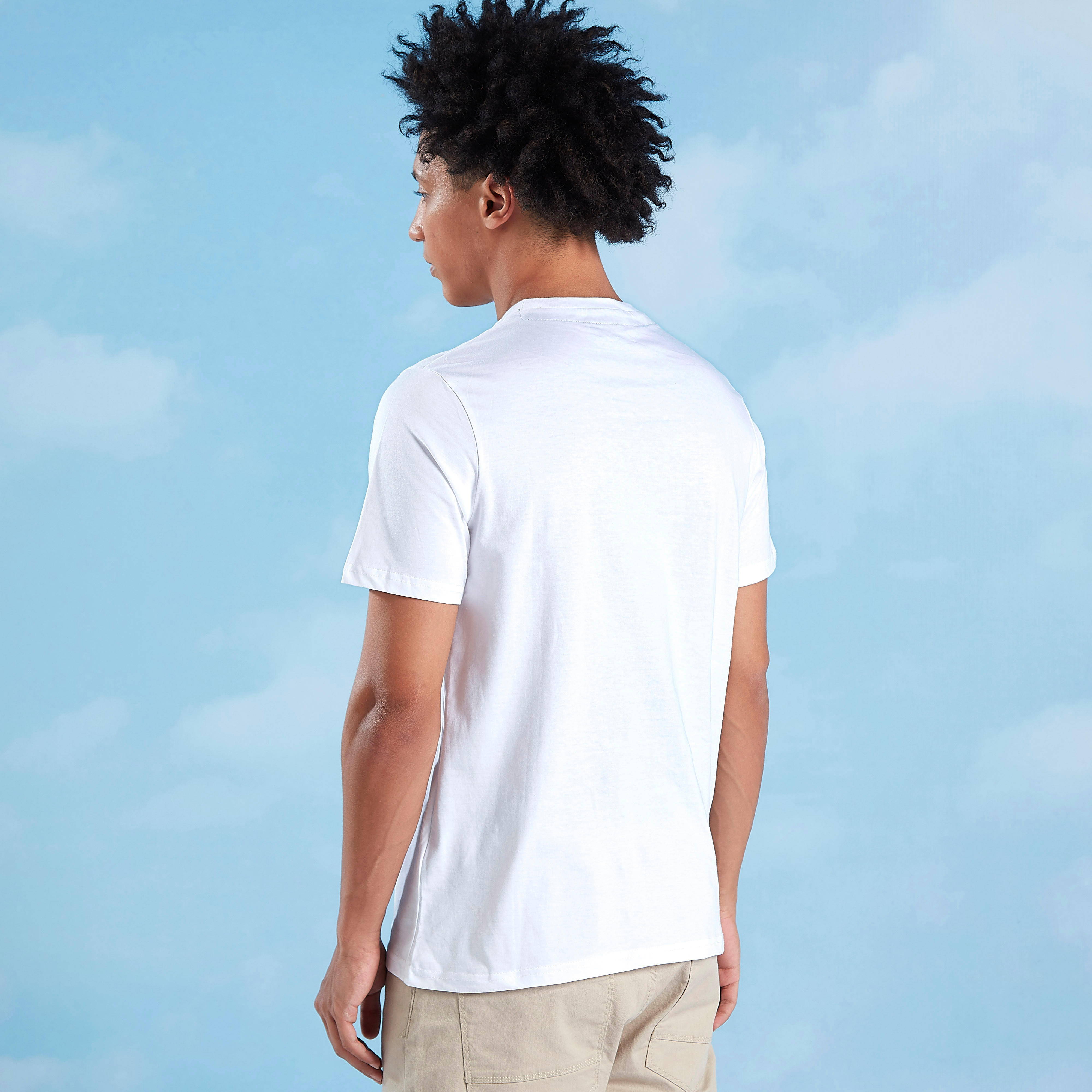 فستان مستدام طويل سادة بياقة V وأكمام واسعة-men-clothing-tshirtsandpolos-tshirts-image-4