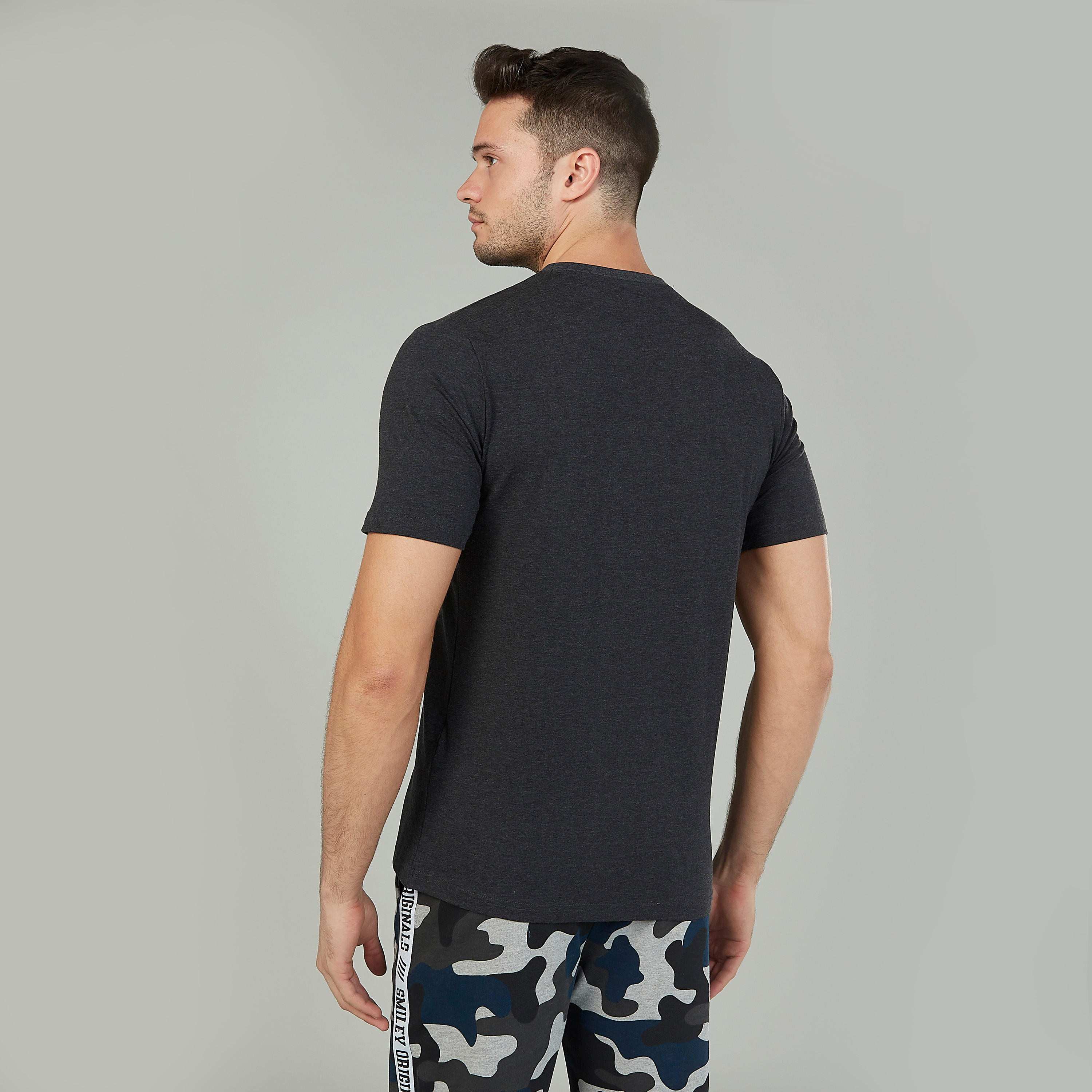 Sustainable Smiley World Slim Fit Printed T-shirt with Crew Neck-men-clothing-tshirtsandpolos-tshirts-image-4