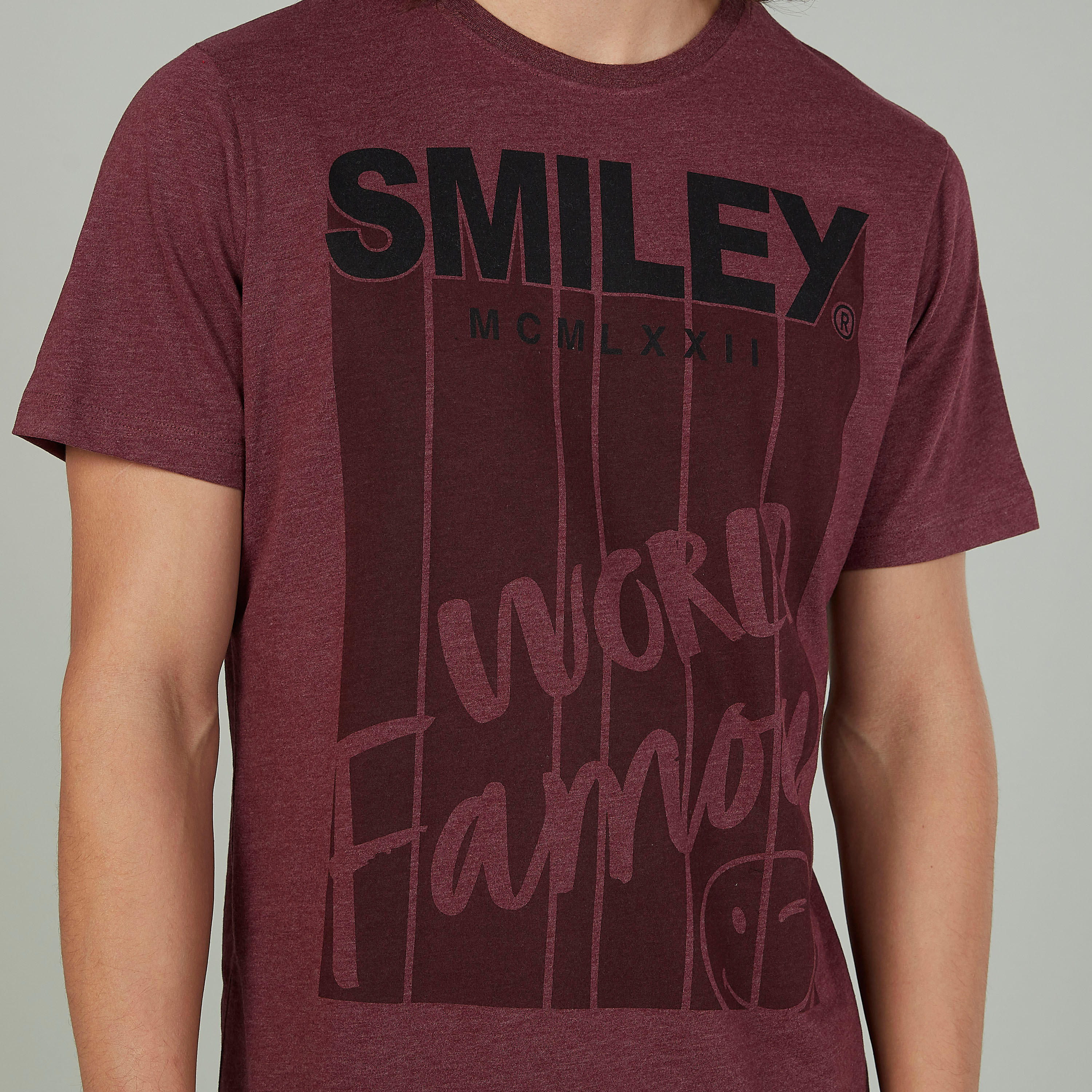 تيشيرت بياقة ضيّقة وأكمام قصيرة وطبعات سمايلي وورلد-men-clothing-tshirtsandpolos-tshirts-image-3