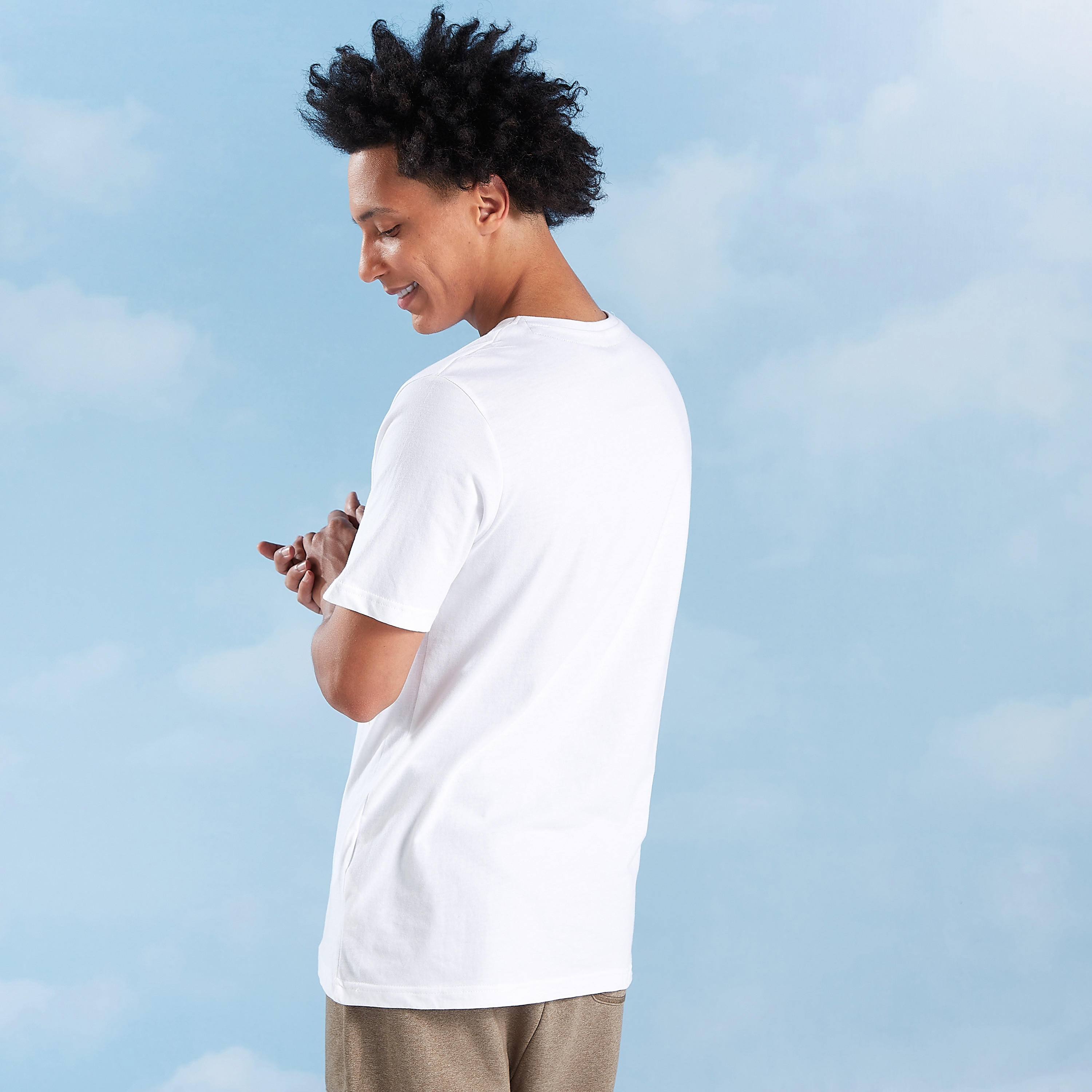 تيشيرت بياقة ضيّقة وأكمام قصيرة وطبعات سمايلي وورلد-men-clothing-tshirtsandpolos-tshirts-image-1