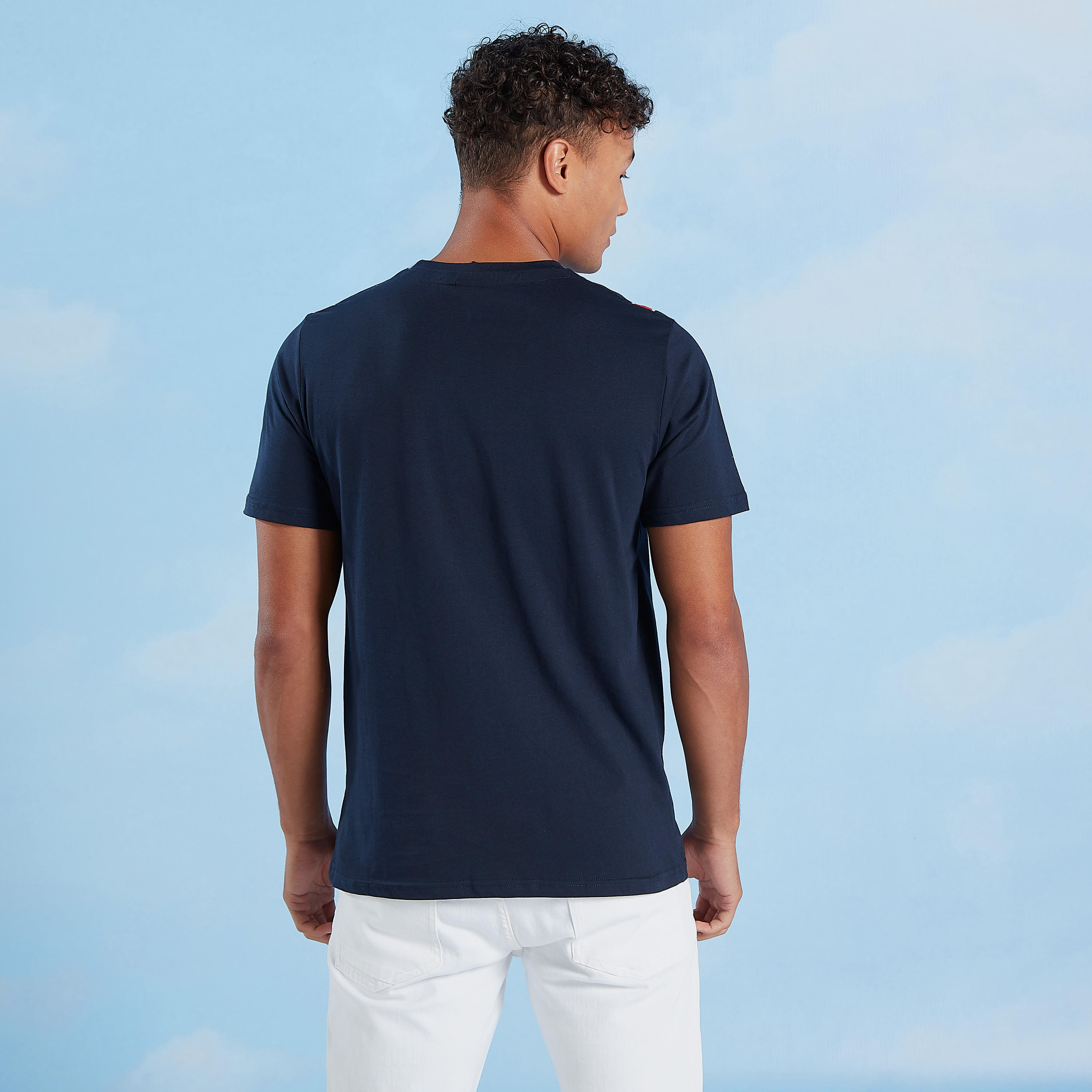 Sustainable Smiley World Slim Fit Printed T-shirt with Crew Neck-men-clothing-tshirtsandpolos-tshirts-image-4