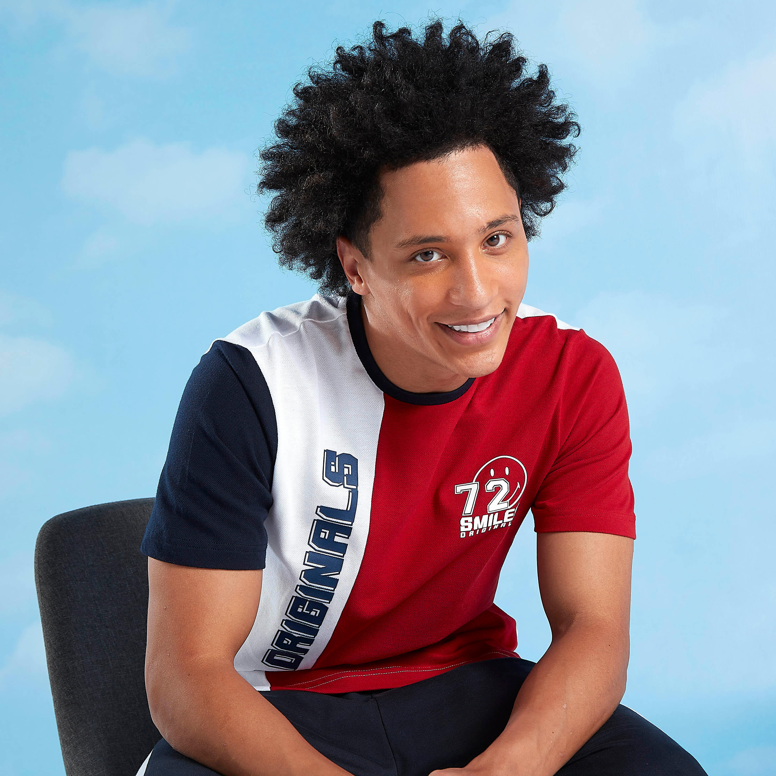 Smiley World Printed T-shirt with Crew Neck and Short Sleeves-men-clothing-tshirtsandpolos-tshirts-image-1
