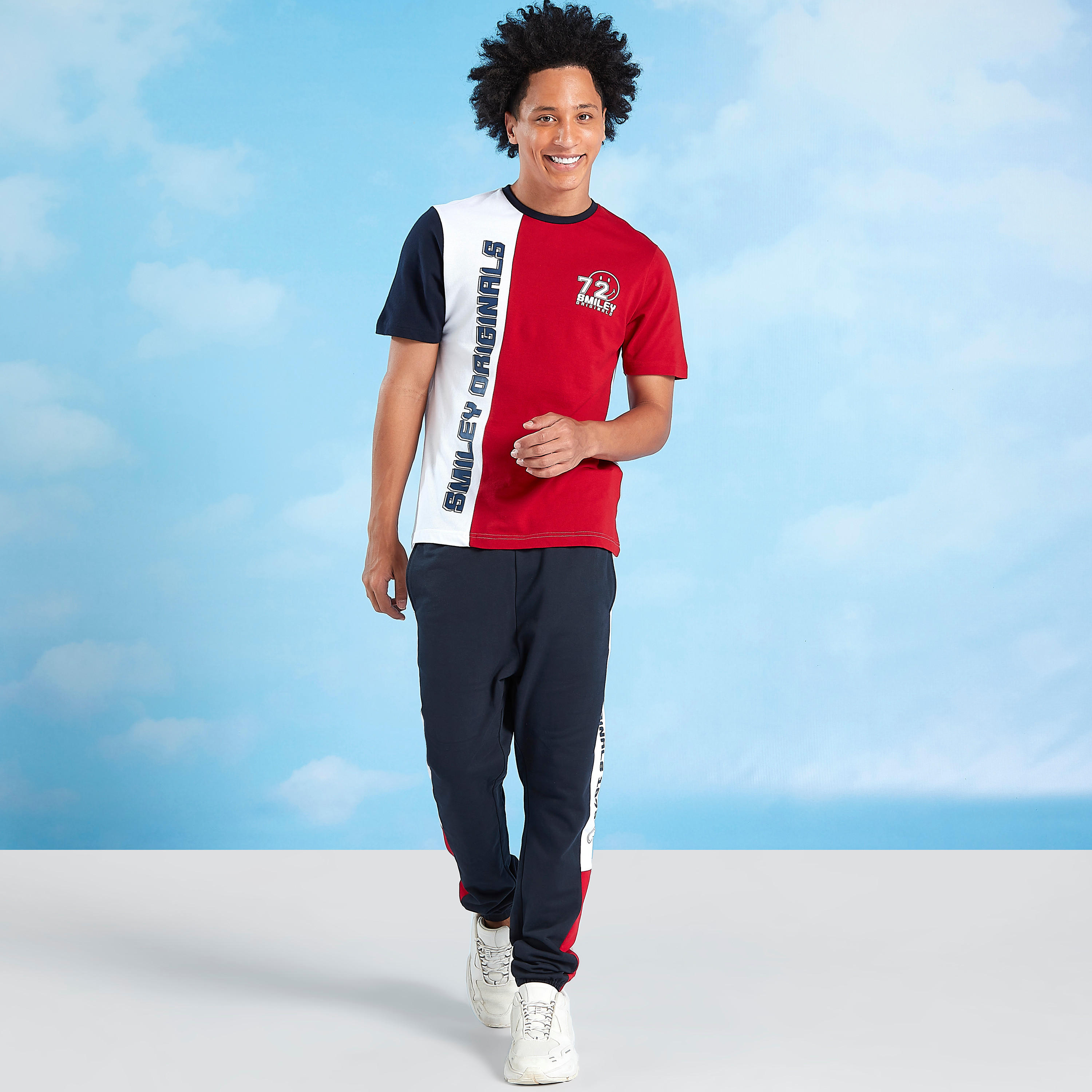 Smiley World Printed T-shirt with Crew Neck and Short Sleeves-men-clothing-tshirtsandpolos-tshirts-image-3