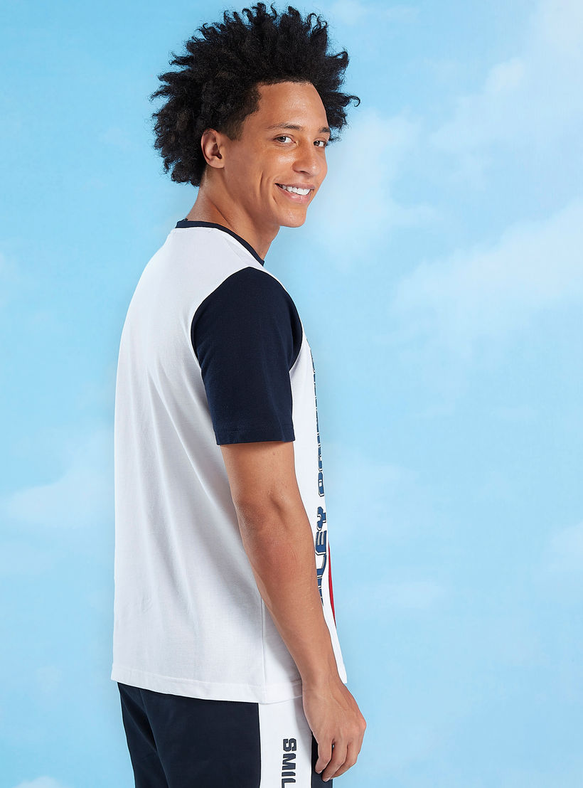 Smiley World Printed T-shirt with Crew Neck and Short Sleeves-men-clothing-tshirtsandpolos-tshirts-image-5