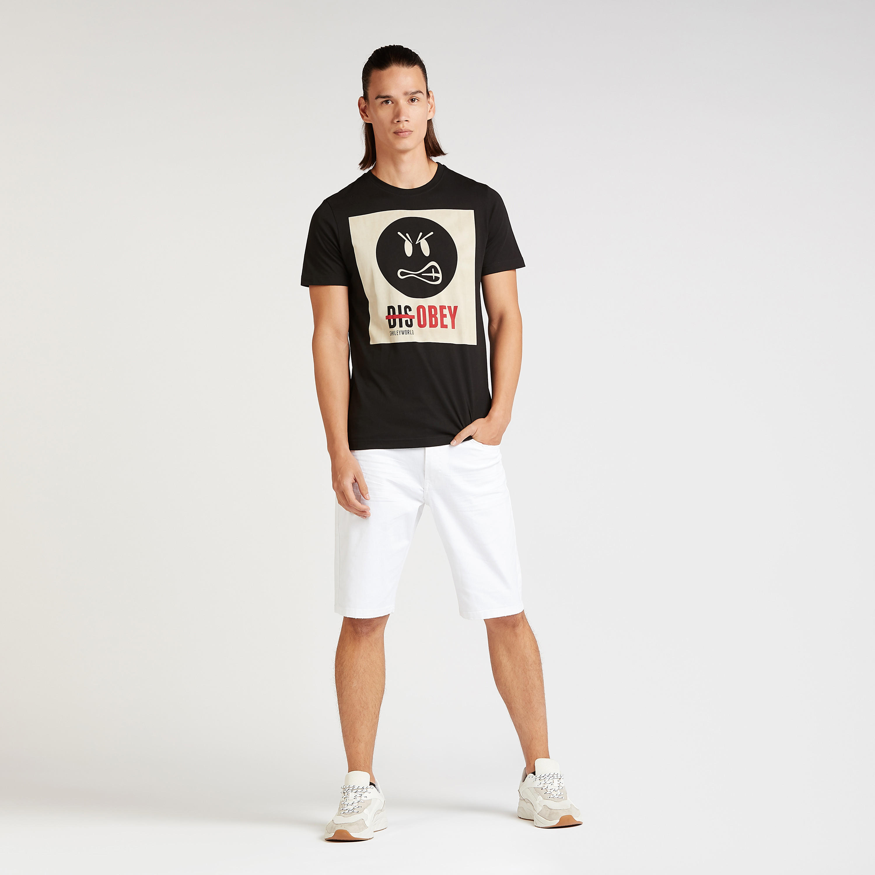 Smiley World Printed T-shirt with Crew Neck and Short Sleeves-men-clothing-tshirtsandpolos-tshirts-image-2