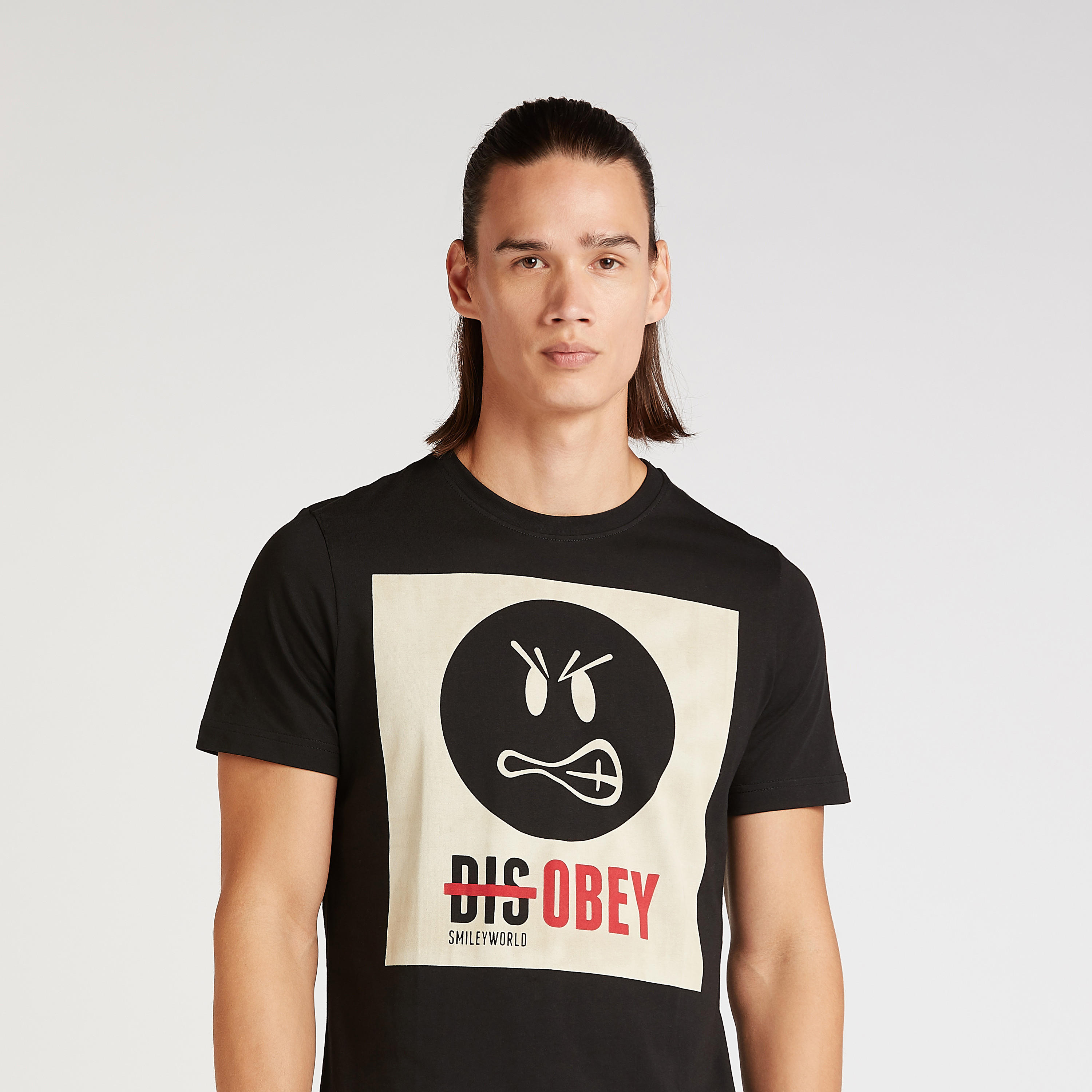 Smiley World Printed T-shirt with Crew Neck and Short Sleeves-men-clothing-tshirtsandpolos-tshirts-image-3