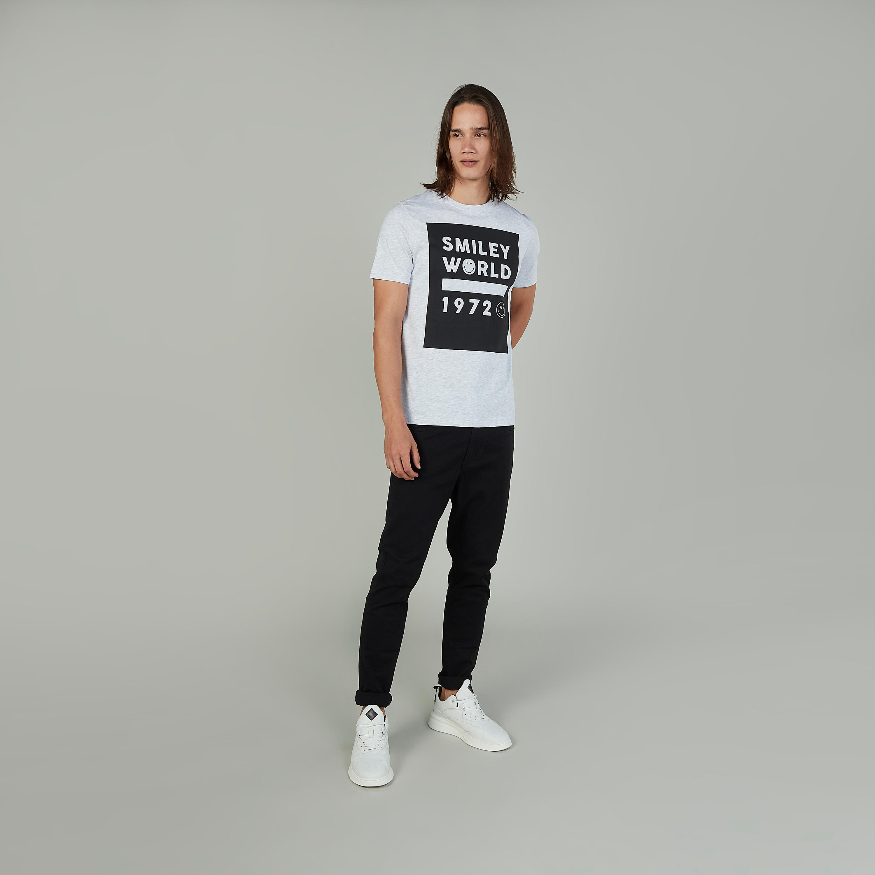 Smiley World Printed T-shirt with Round Neck and Short Sleeves-men-clothing-tshirtsandpolos-tshirts-image-2
