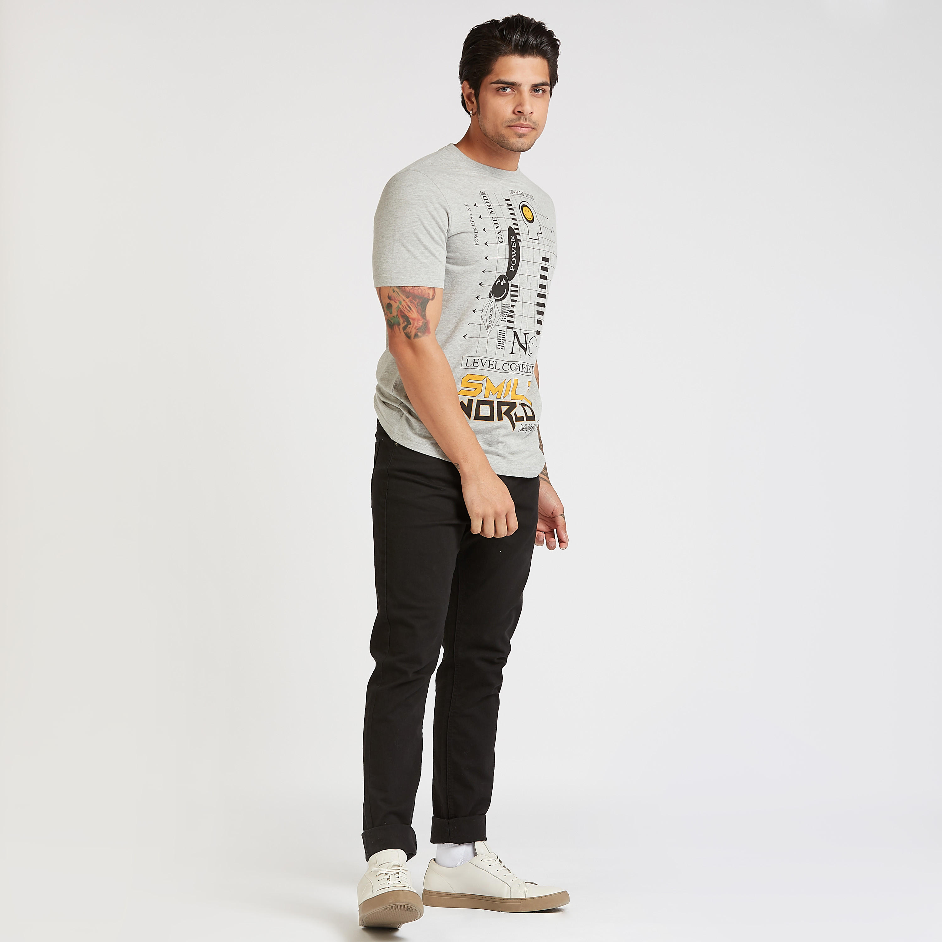 Sustainable Smiley World Printed T-shirt with Crew Neck-men-clothing-tshirtsandpolos-tshirts-image-2