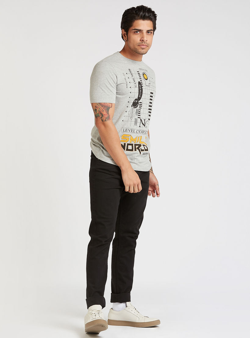 Sustainable Smiley World Printed T-shirt with Crew Neck-men-clothing-tshirtsandpolos-tshirts-image-2