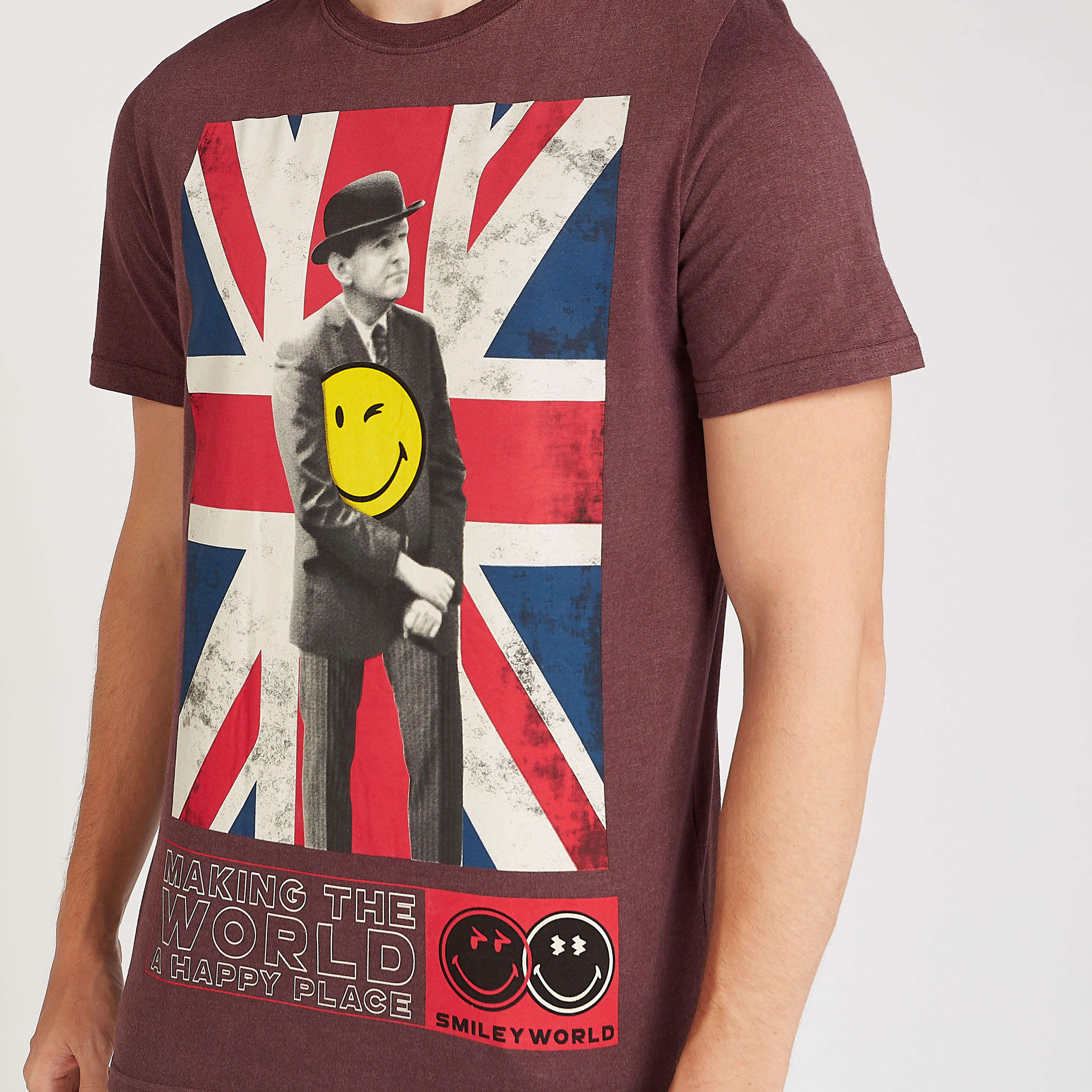 Smiley World Printed T-shirt with Crew Neck and Short Sleeves-men-clothing-tshirtsandpolos-tshirts-image-3