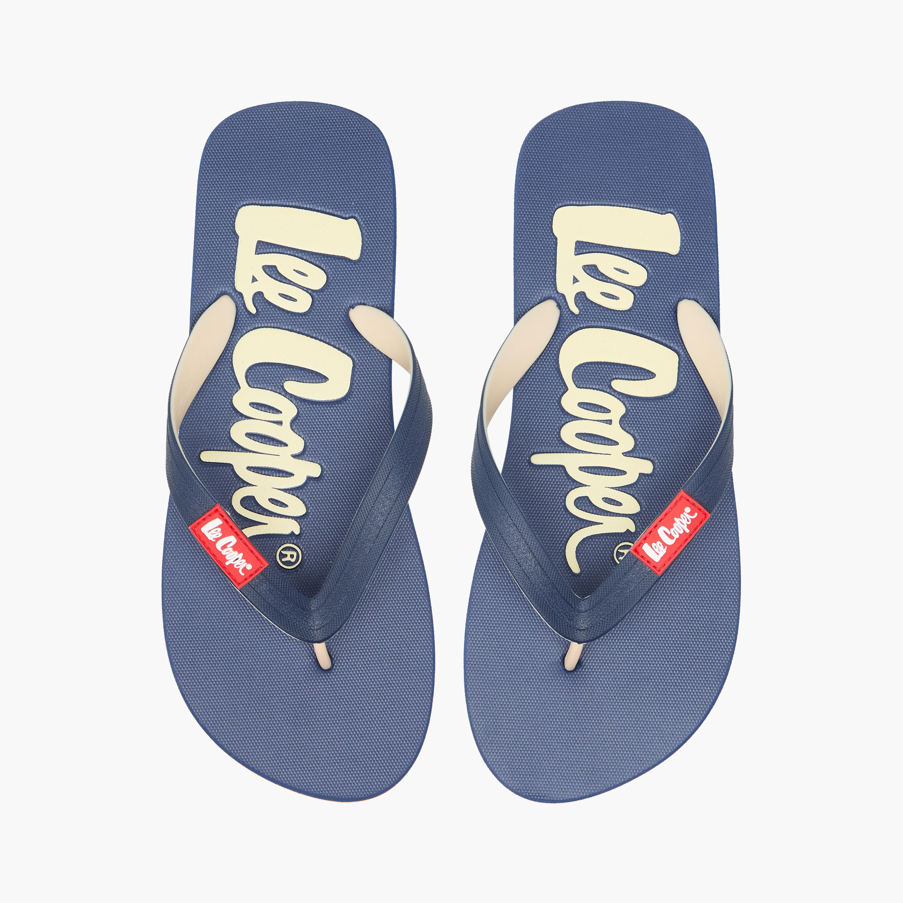 Lee Cooper Men's Logo Print Slip-On Thong Slippers-men-shoes-flipflopsandslides-image-1