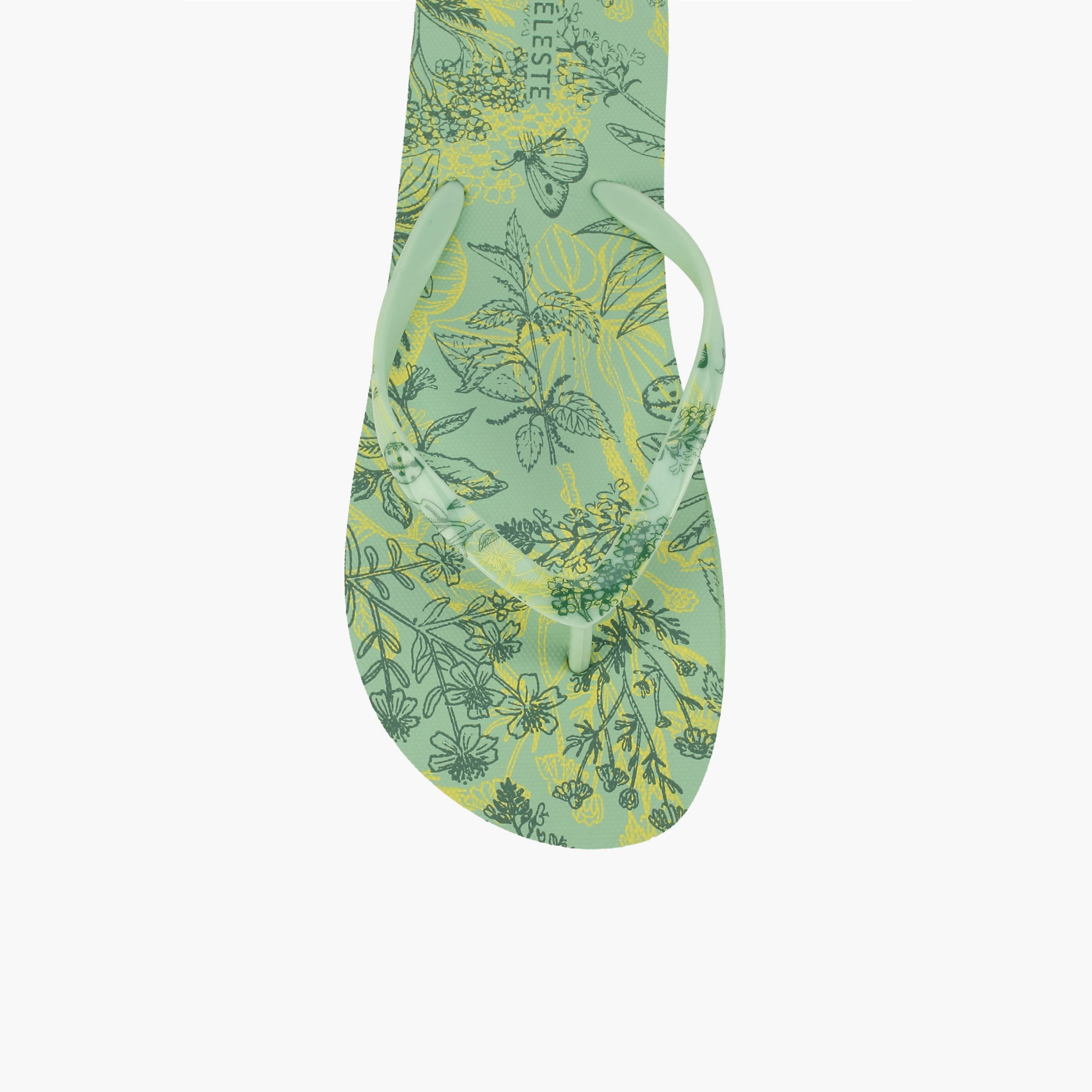 Celeste Women Floral Print Flip Flops-women-shoes-flipflopsandslides-image-3