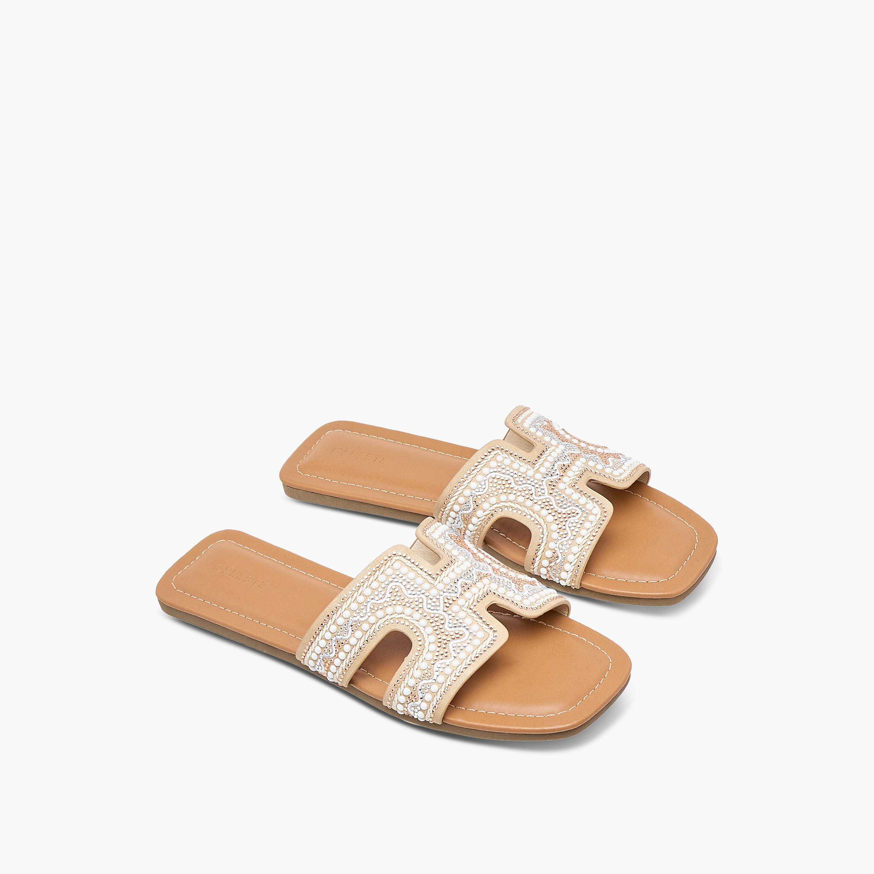 Celeste Women's Embellished Slip-On Sandals-women-shoes-flats-sandals-image-1