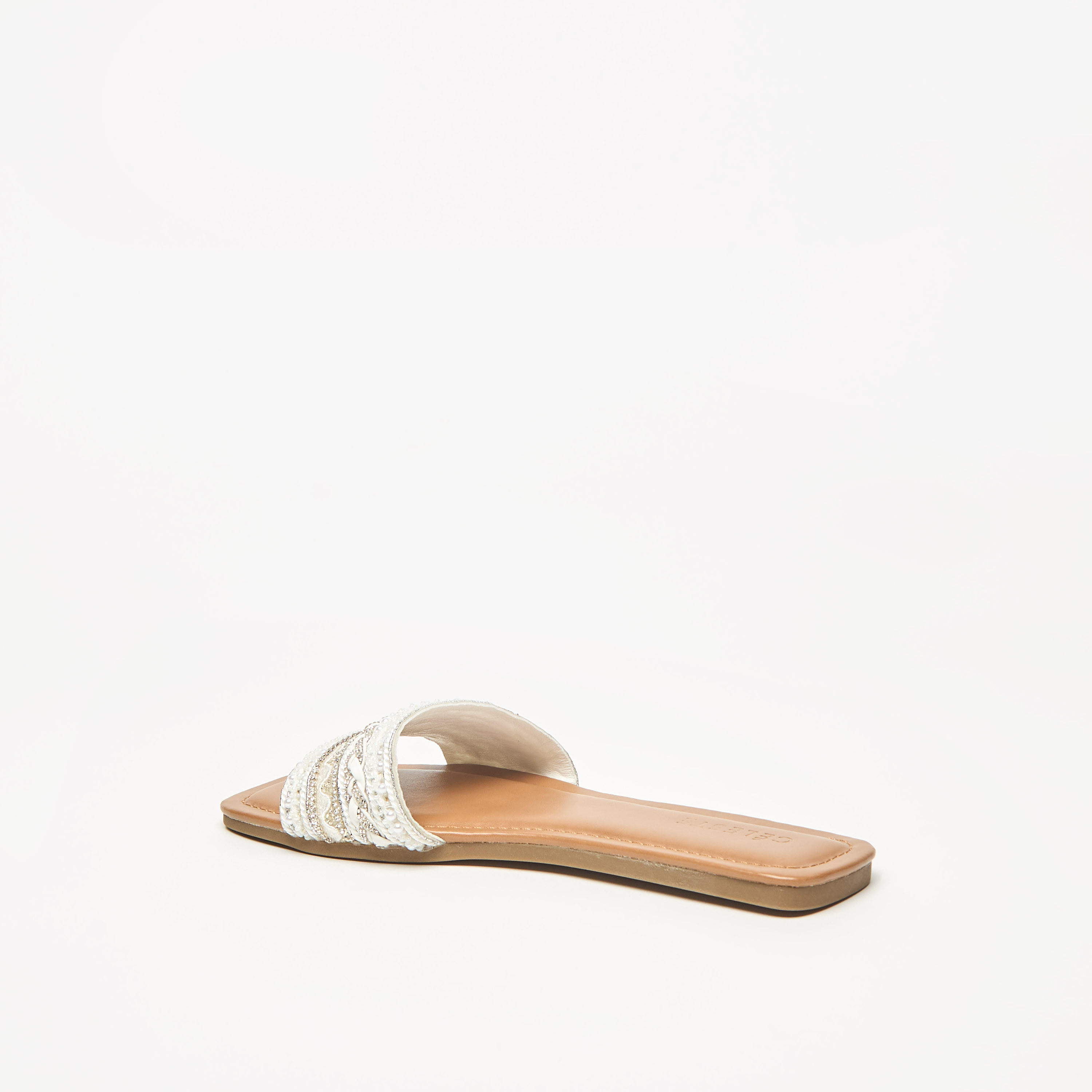 Celeste Embellished Open Toe Slip-On Sandals-women-shoes-flats-sandals-image-2