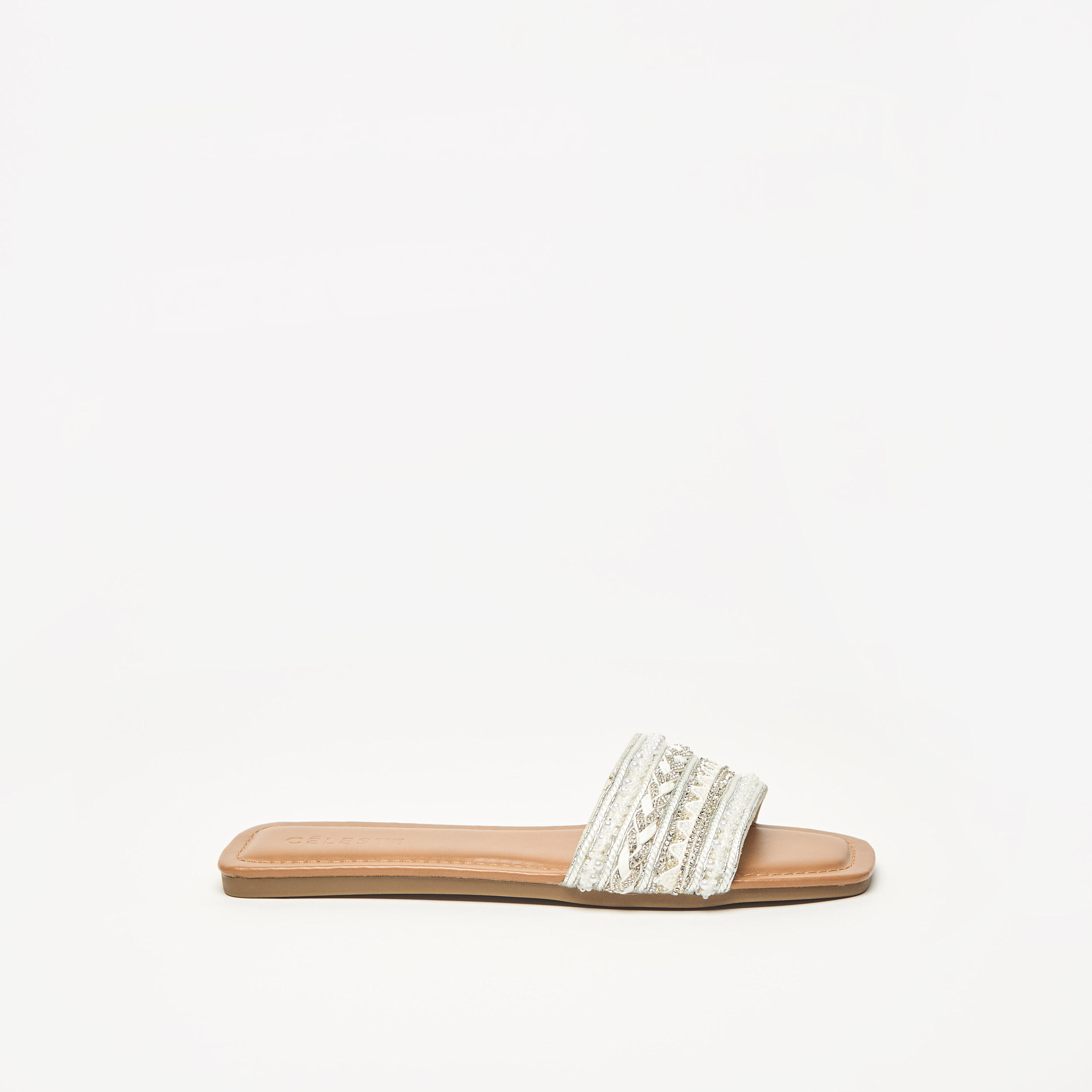 Celeste Embellished Open Toe Slip-On Sandals-women-shoes-flats-sandals-image-3