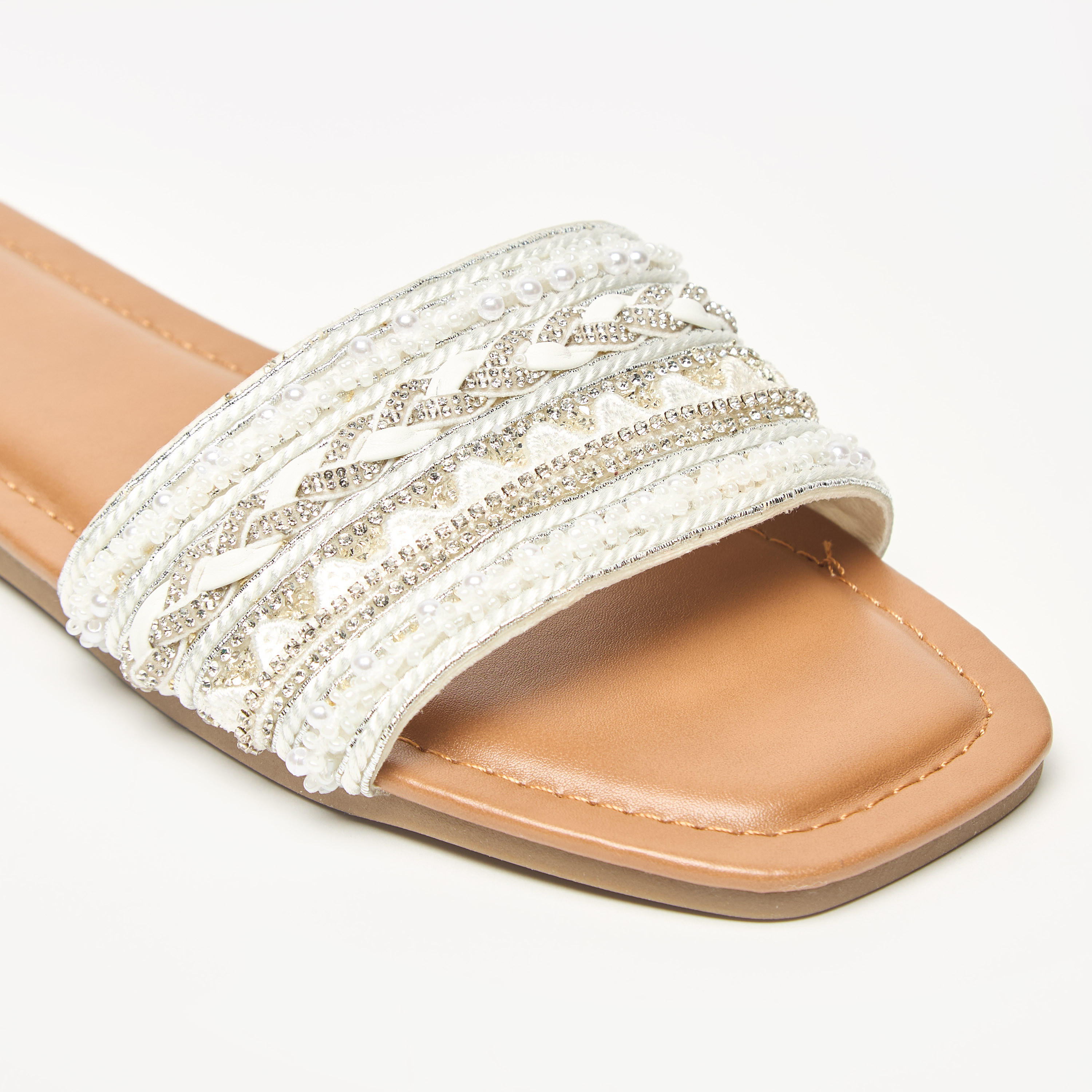 Celeste Embellished Open Toe Slip-On Sandals-women-shoes-flats-sandals-image-5