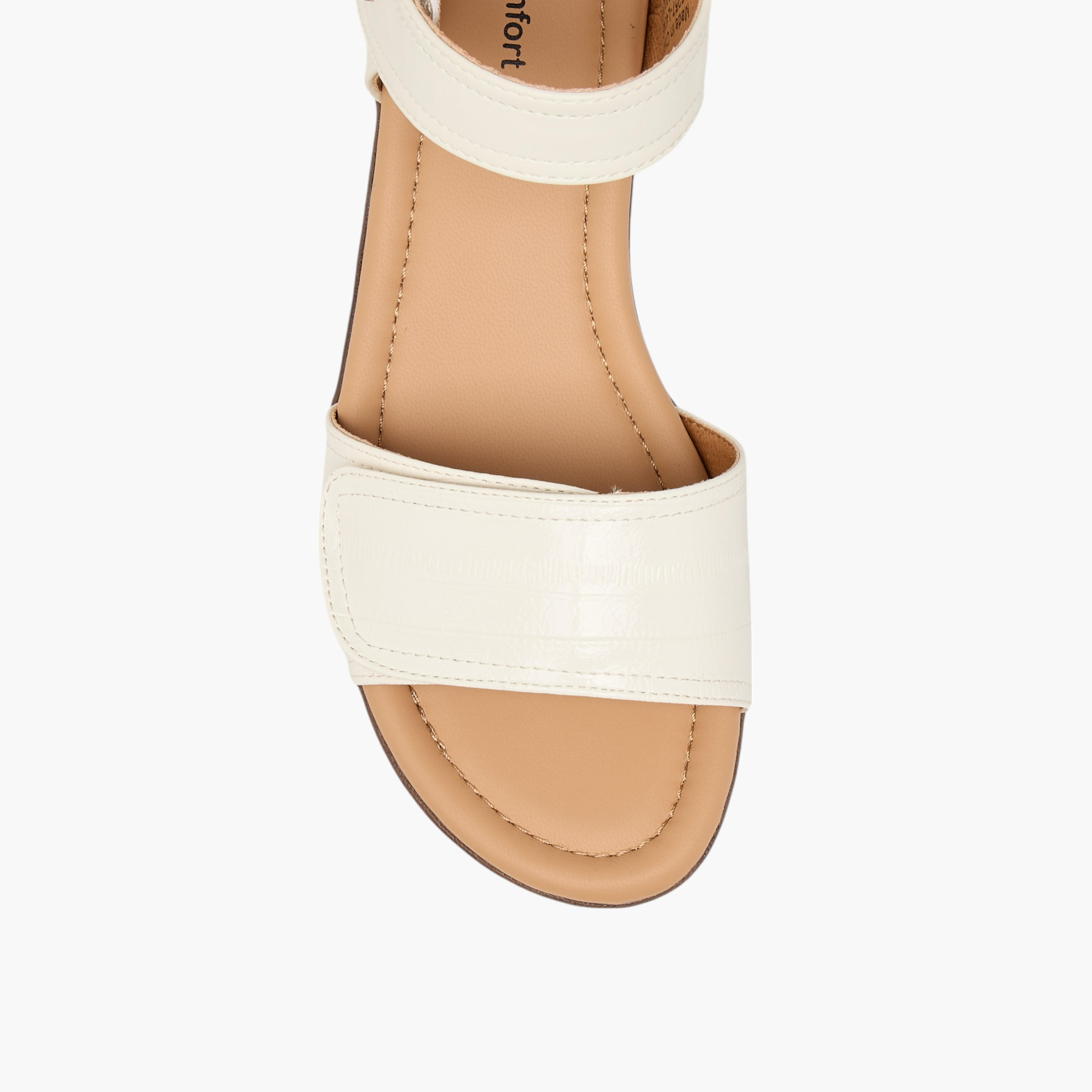 Le Confort Solid Block Heel Sandals with Hook and Loop Closure-women-shoes-sandals-heeled-image-4