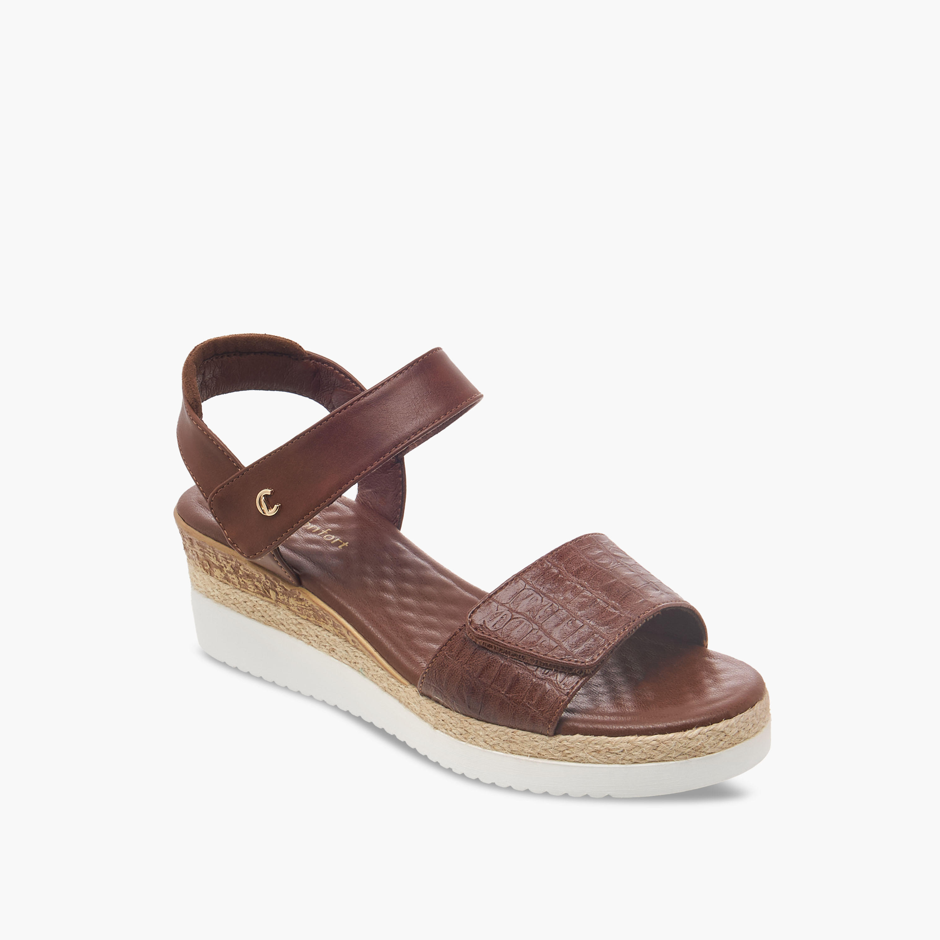 Le Confort Women Ankle Strap Wedge Heel Sandals-women-shoes-sandals-heeled-image-2