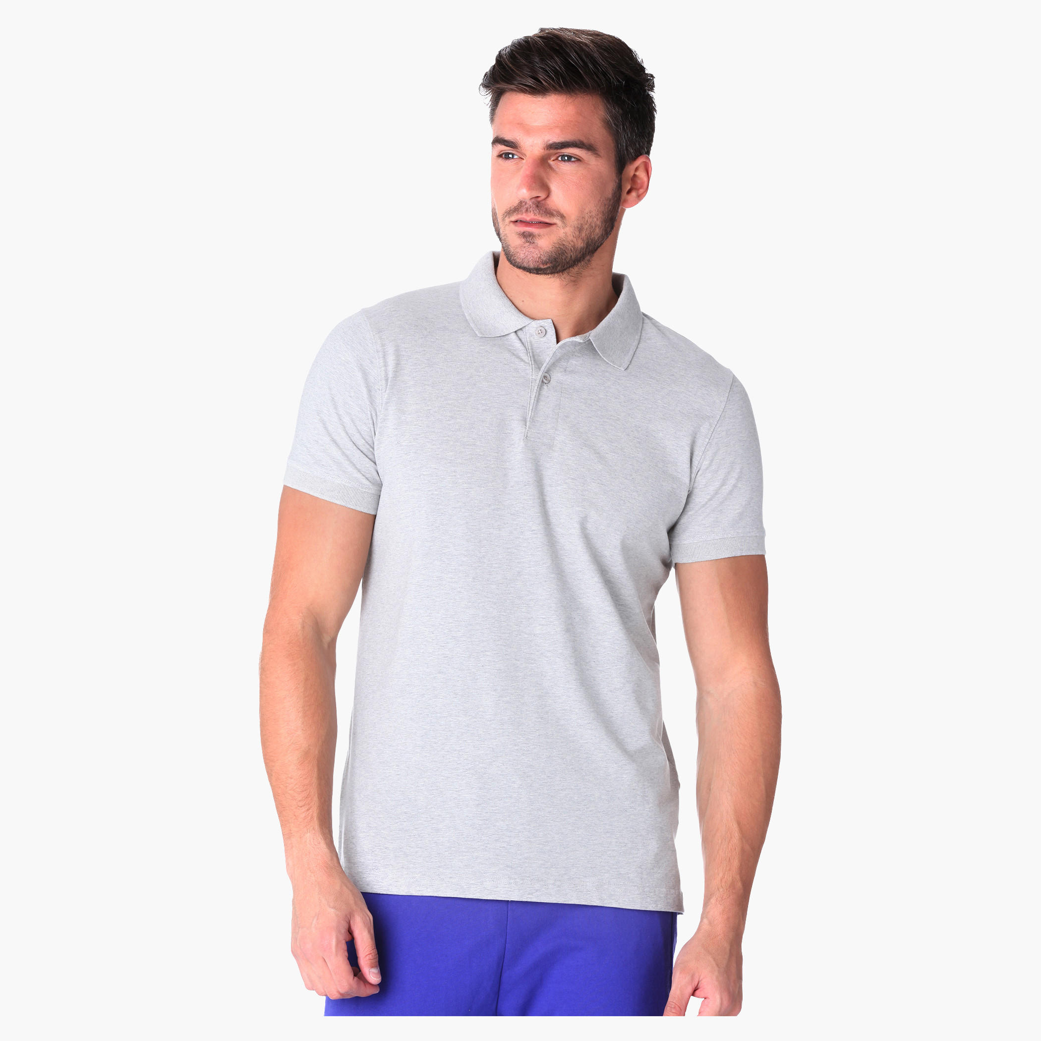 Short-sleeved Polo Neck Jersey T-shirt-men-clothing-tshirtsandpolos-polos-image-1