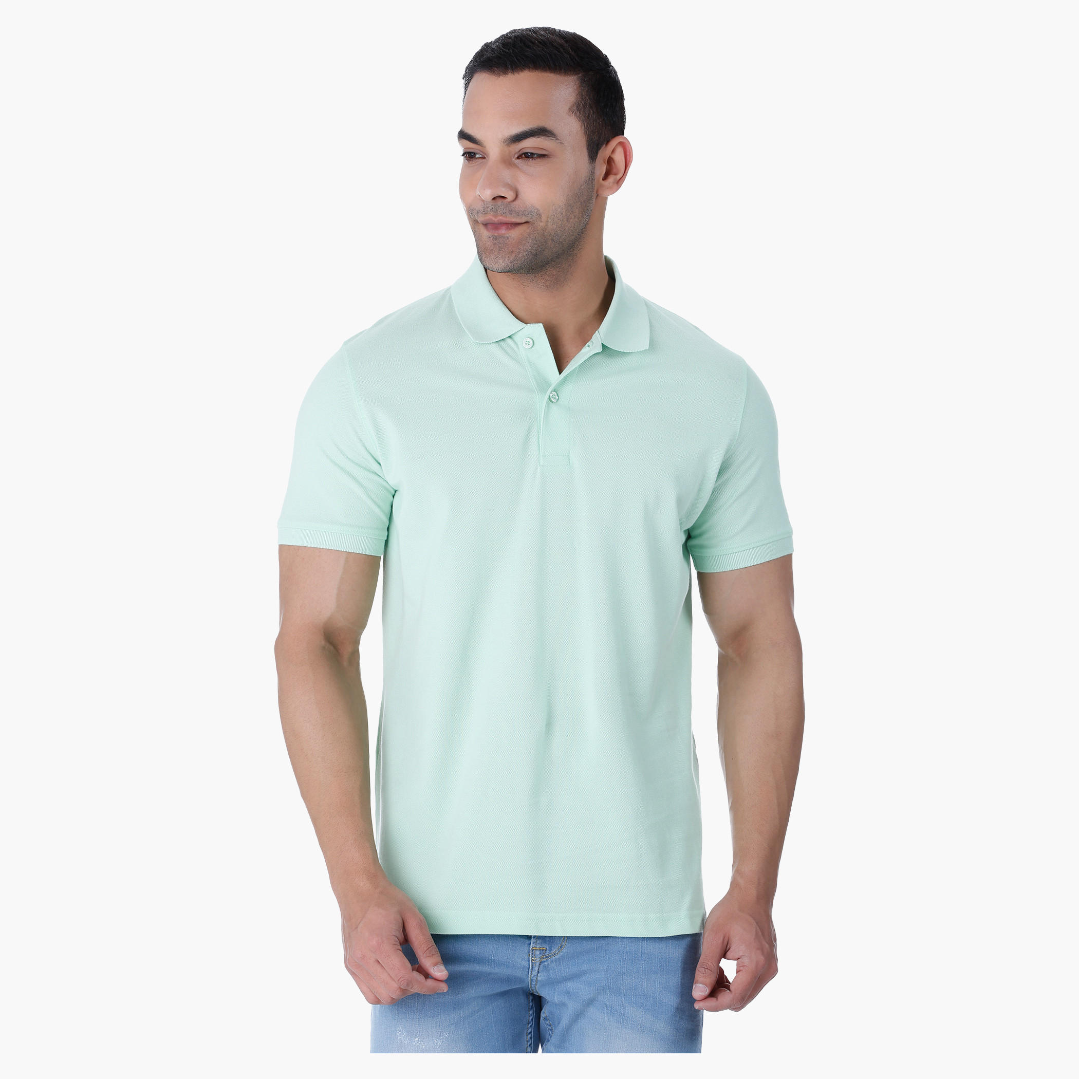 Basic Polo Neck T-shirt-men-clothing-tshirtsandpolos-polos-image-1