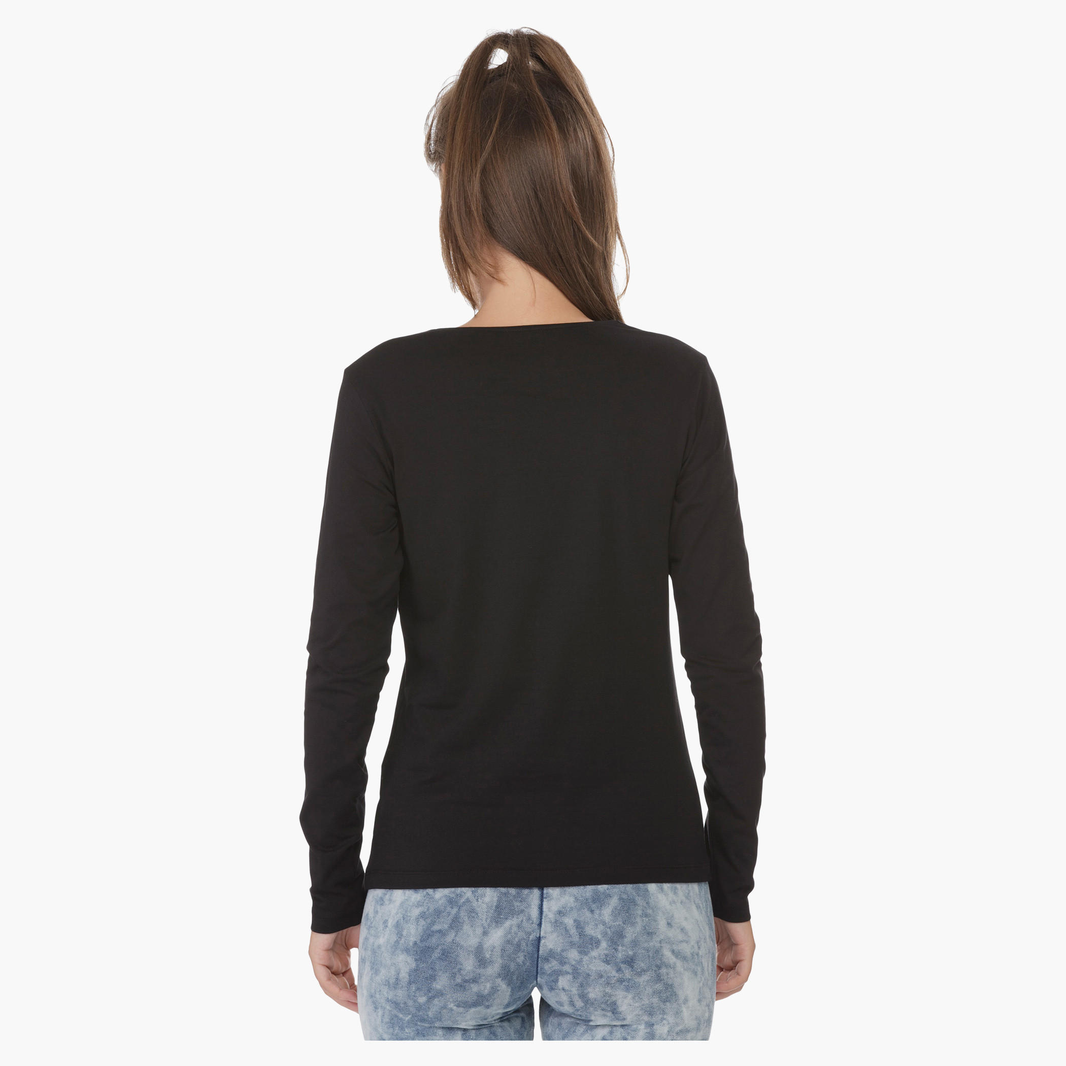 Solid Colour T-shirt-women-clothing-tshirts-image-2